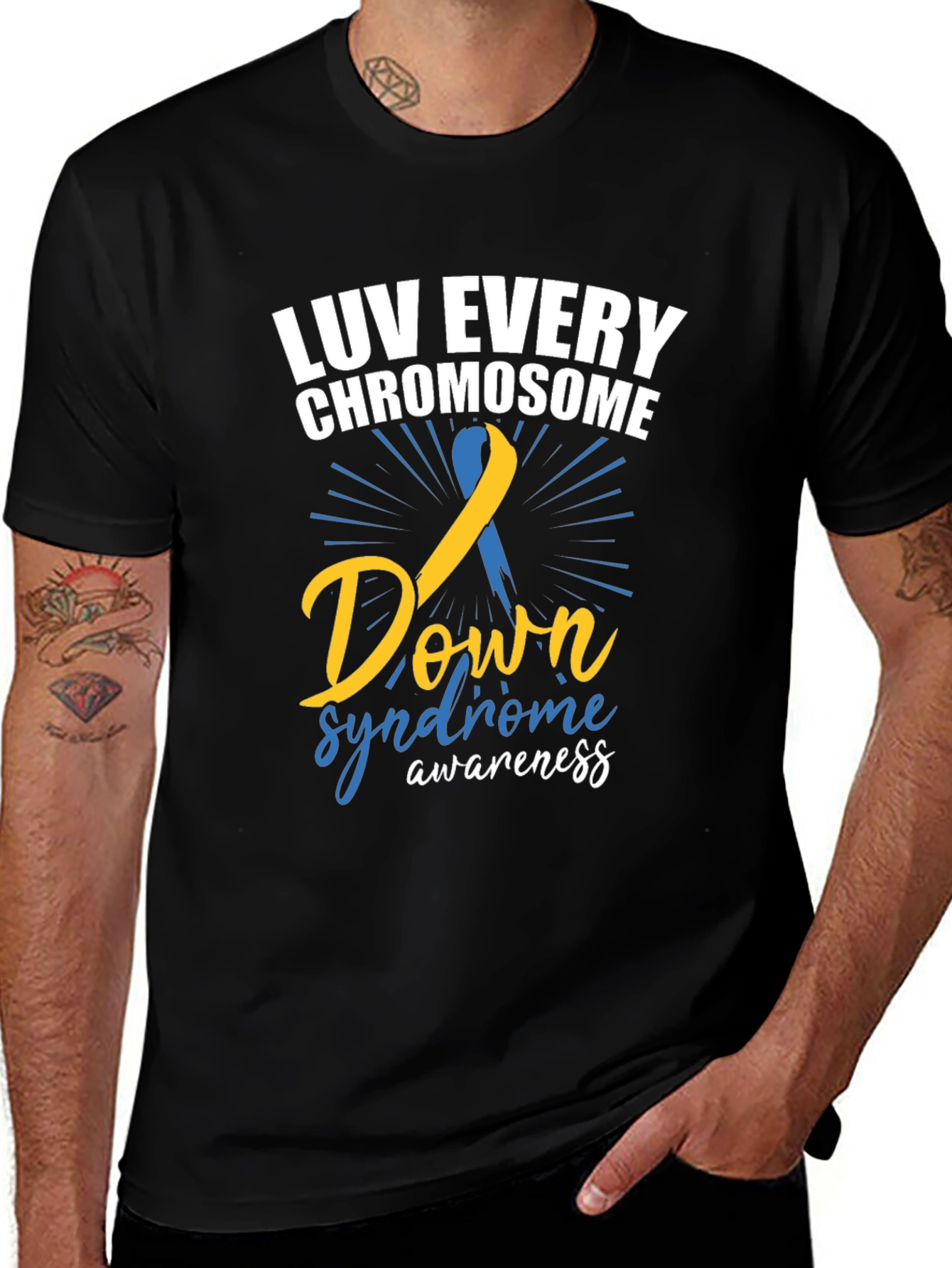 Variant 27 of Luv Every Chromosome Down Syndrome Awareness T-Shirt