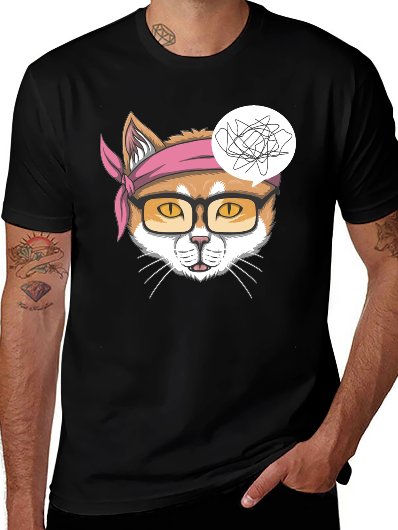 Variant 28 of Funny Cat Headband T-Shirt