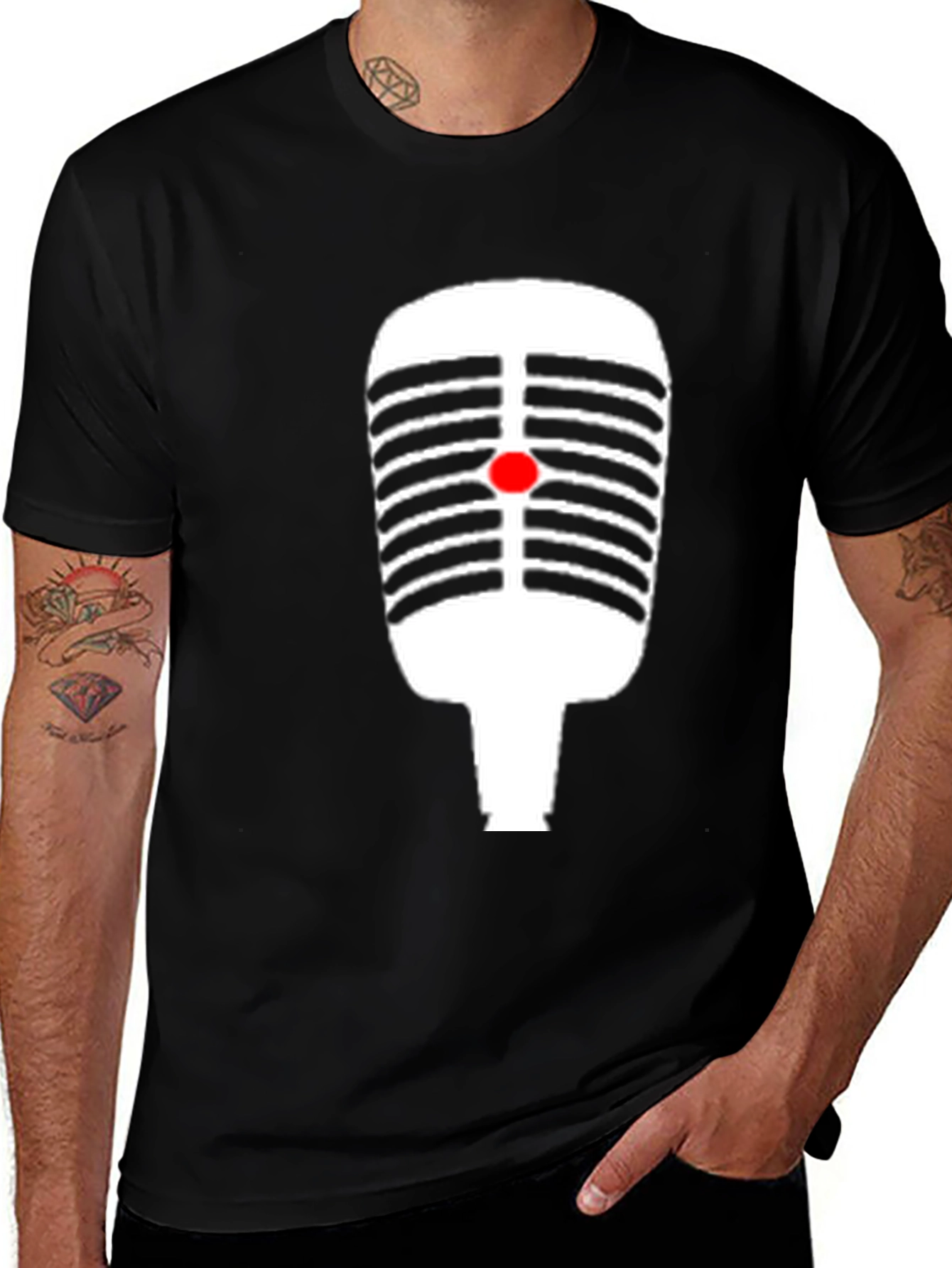 Variant 15 of Vintage Microphone Graphic Tee - Classic Vocal Style