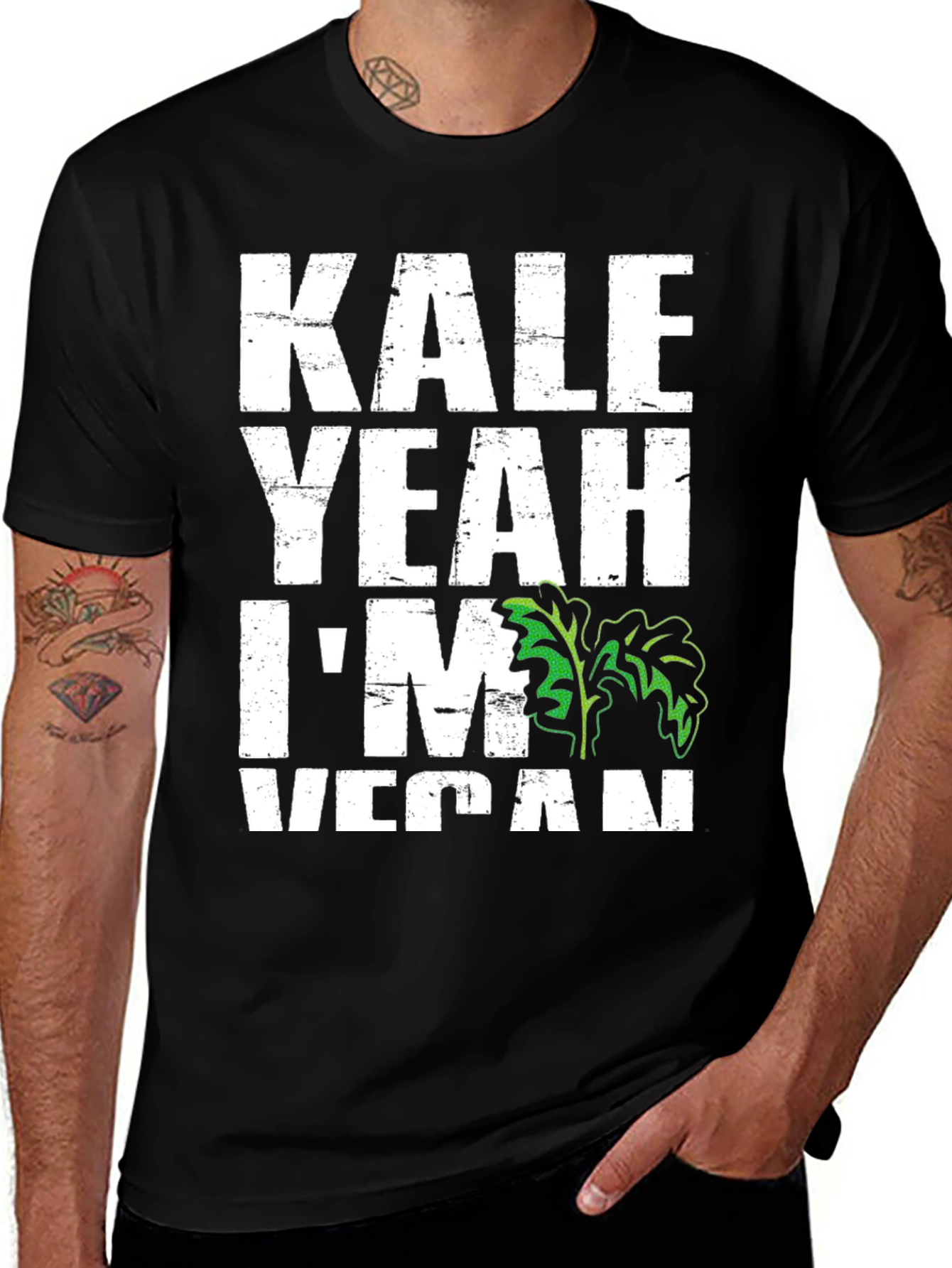 Variant 25 of Kale Yeah I'm Vegan Graphic T-Shirt