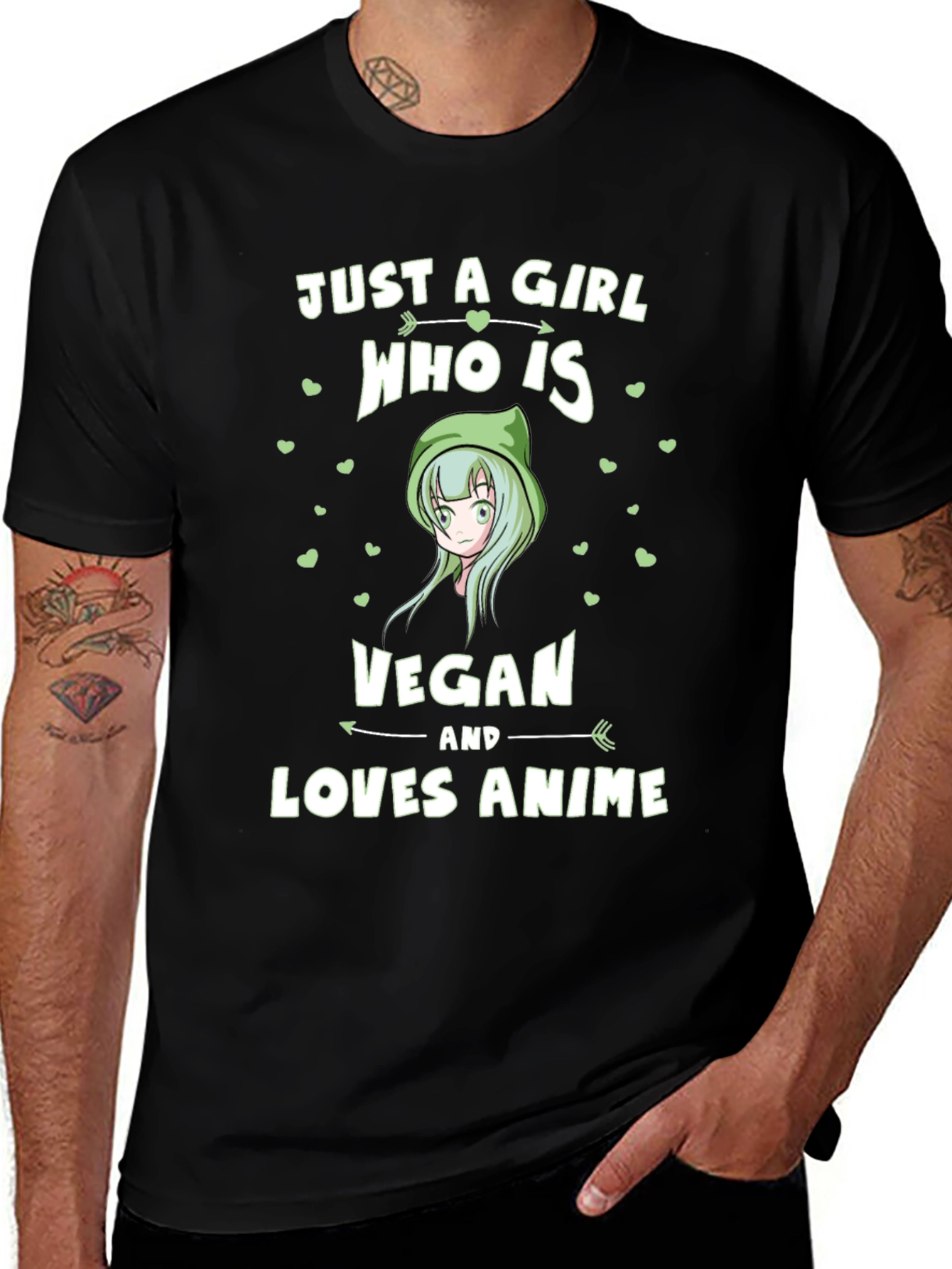 Variant 19 of Vegan Anime Girl Graphic Tee