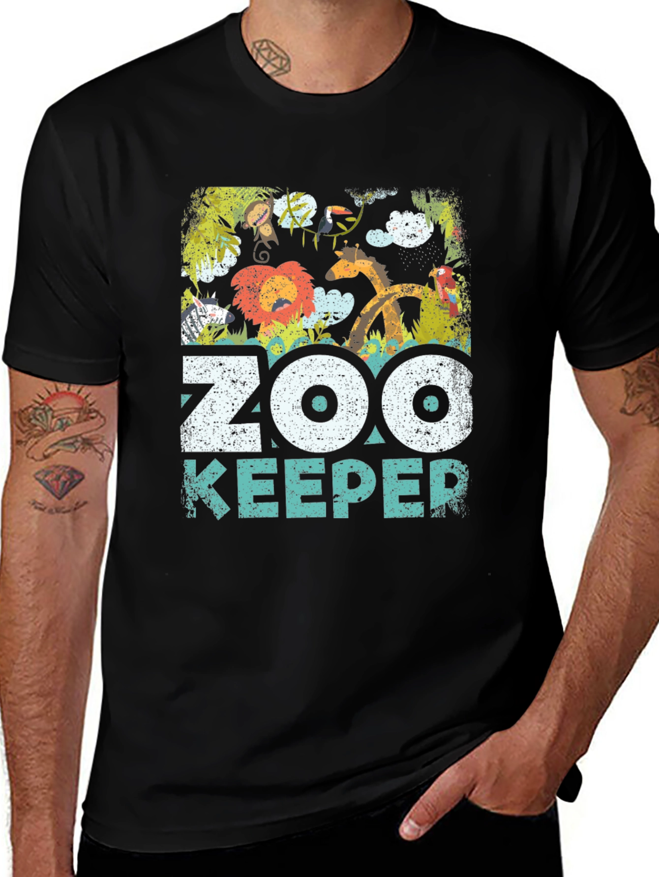 Zoo Keeper Graphic T-Shirt - Animal Lover Tee