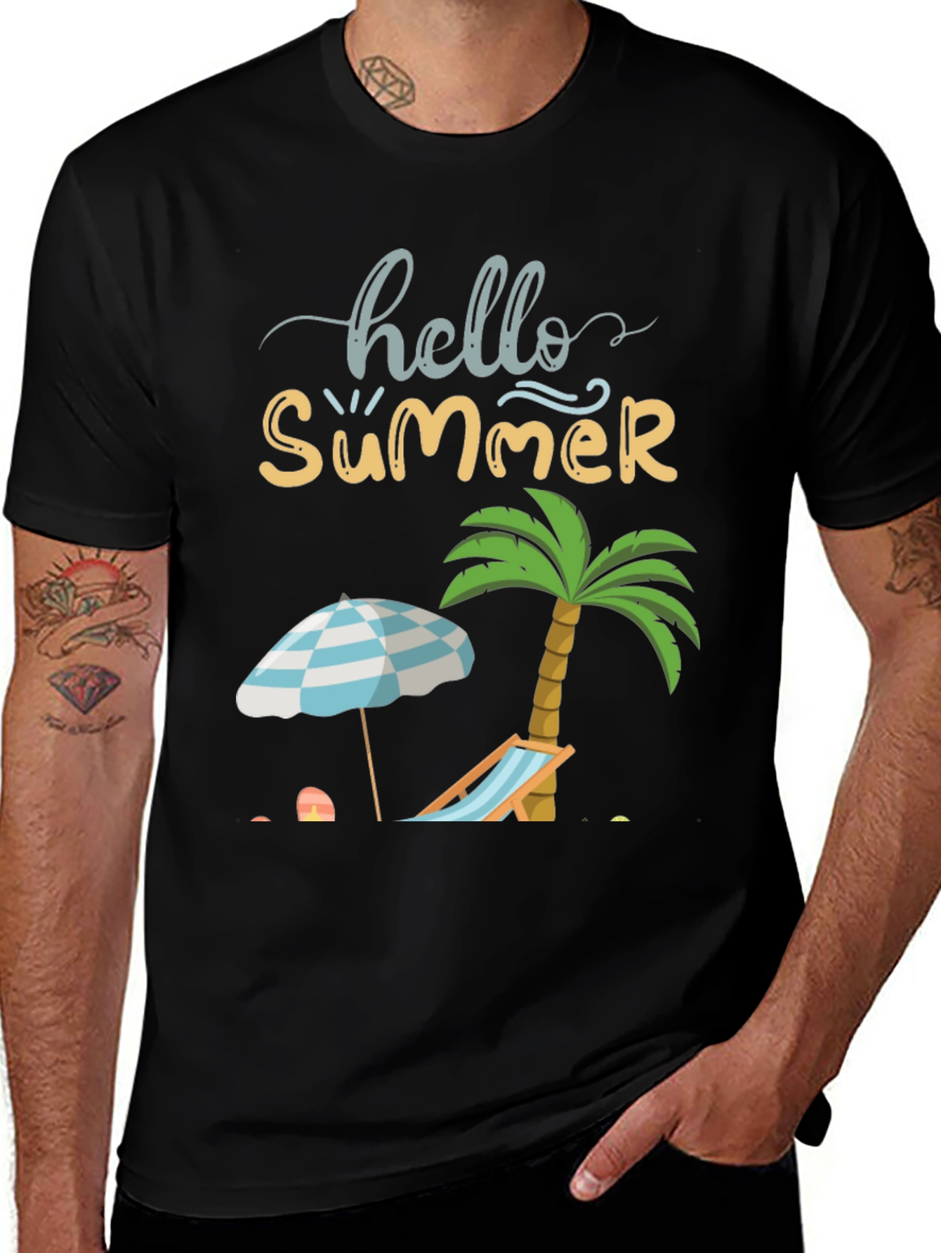Hello Summer T-Shirt - Beach Theme