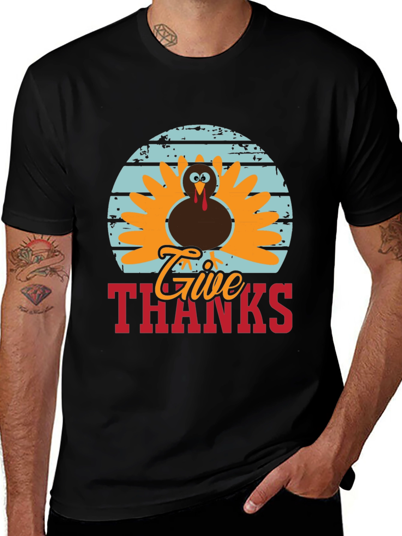 Give Thanks Turkey Graphic Tee