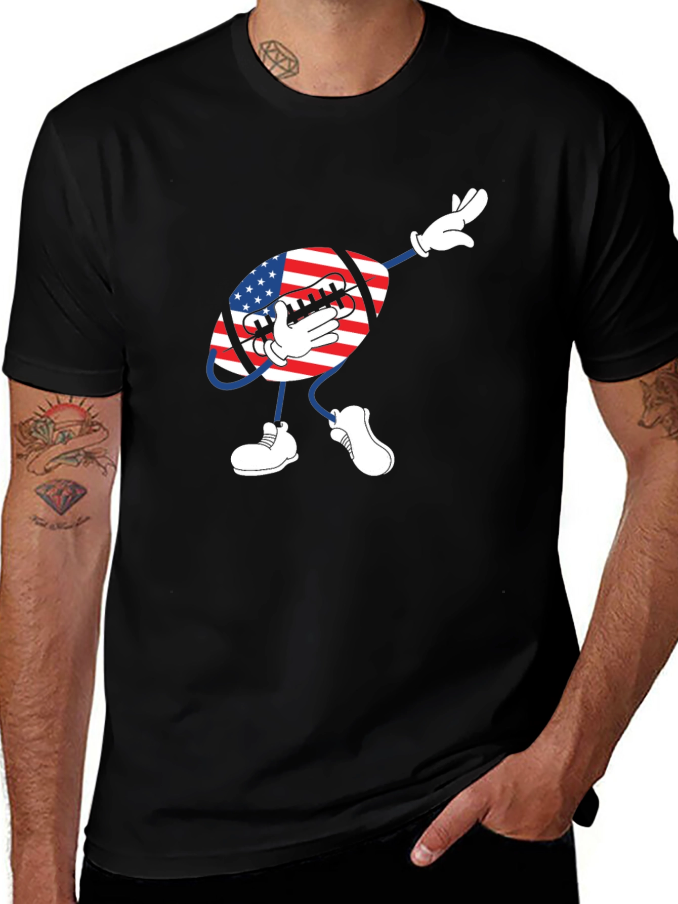 Variant 4 of Patriotic Football Dab T-Shirt