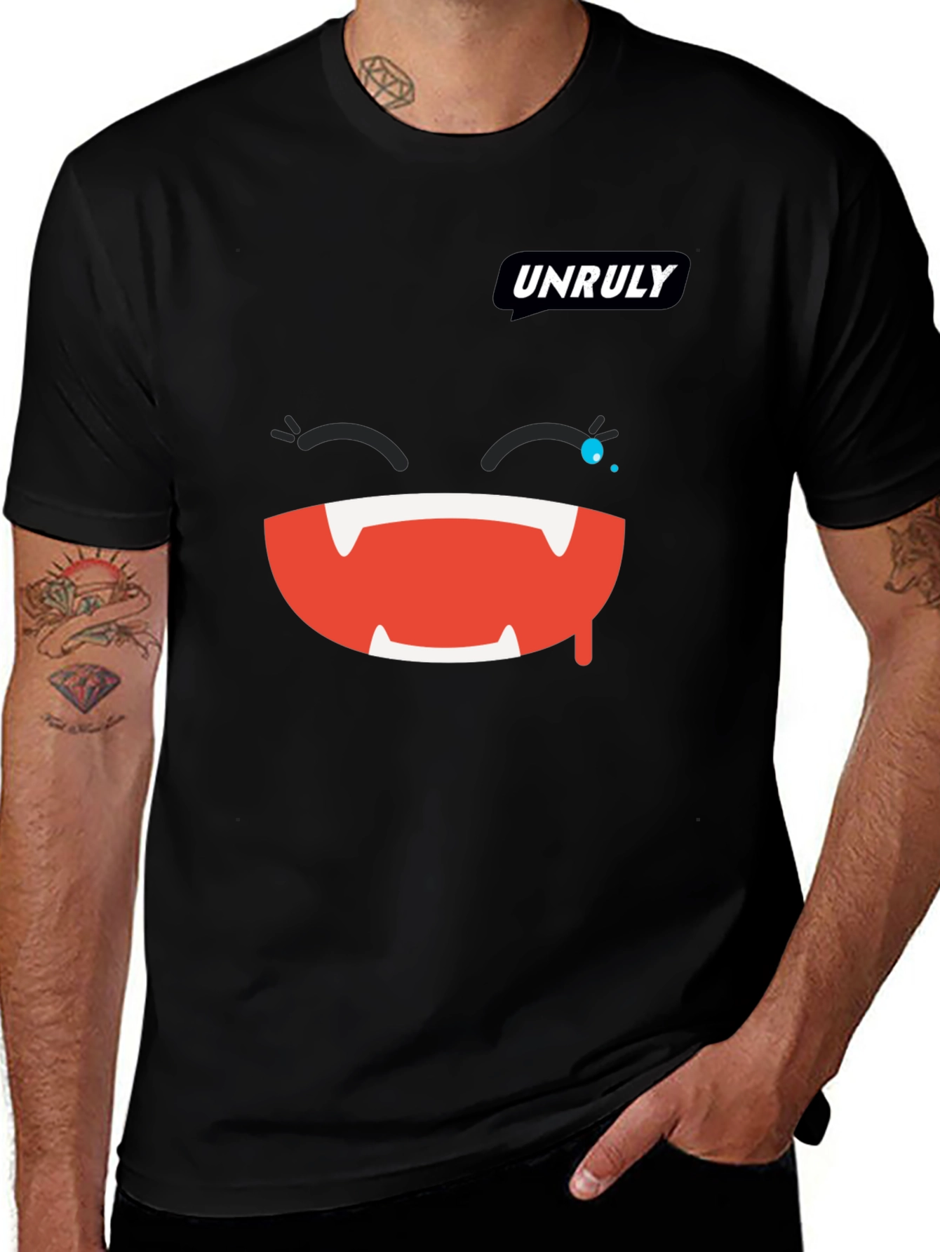 Variant 13 of Unruly Vampire Graphic Black T-Shirt