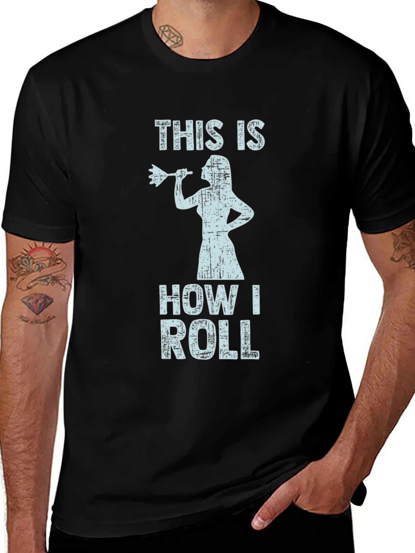 Variant 5 of Funny Housewife T-Shirt - How I Roll