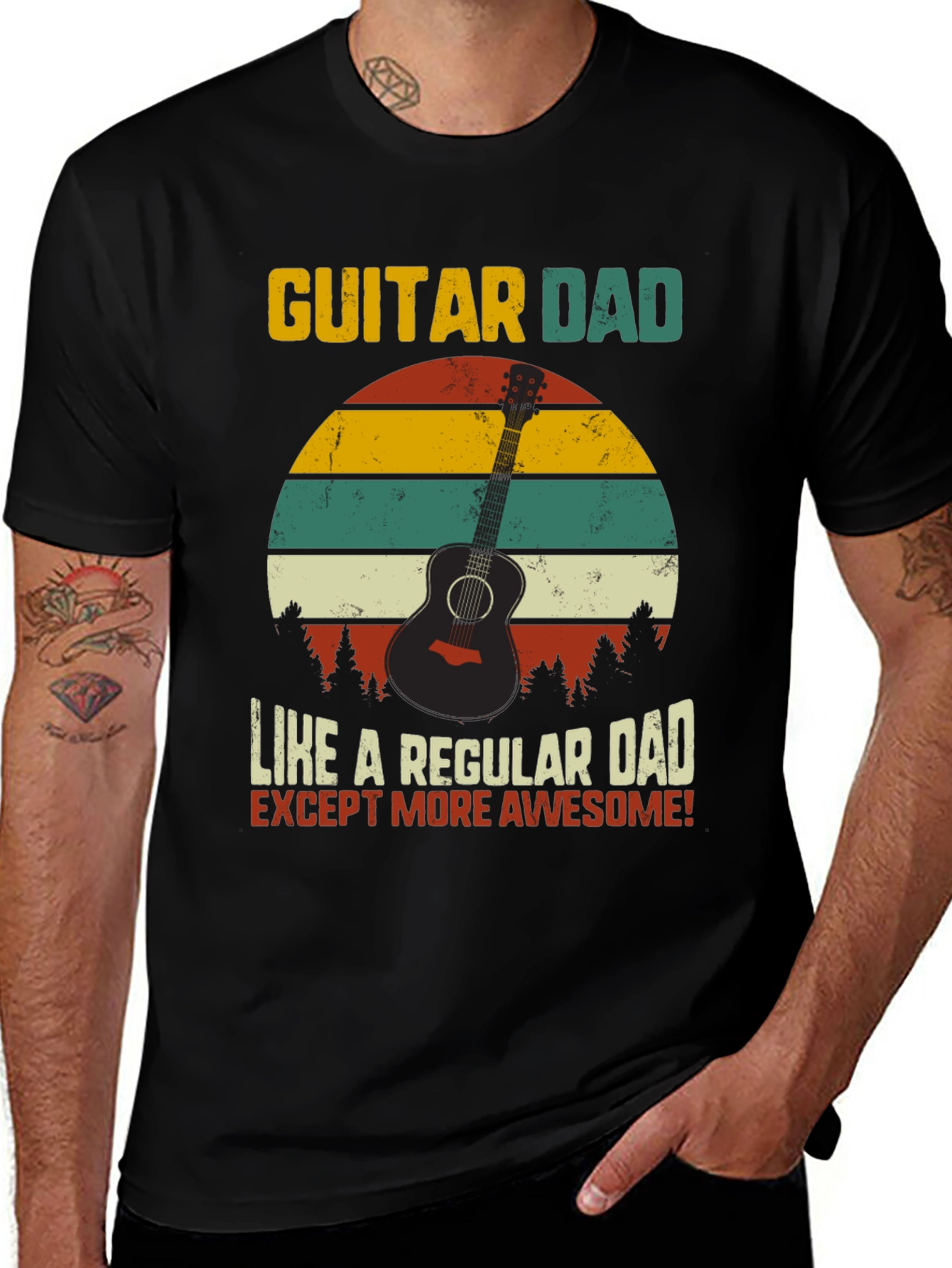Variant 17 of Guitar Dad Awesome T-Shirt