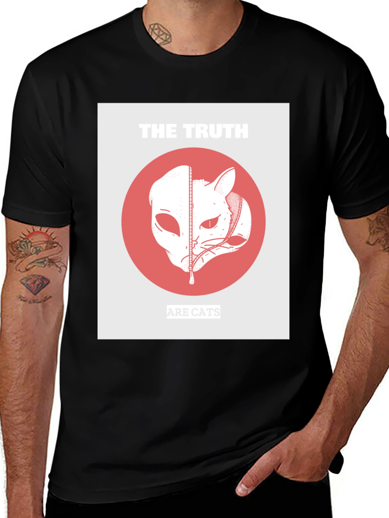 Variant 21 of The Truth Are Cats T-Shirt - Unique Graphic Tee
