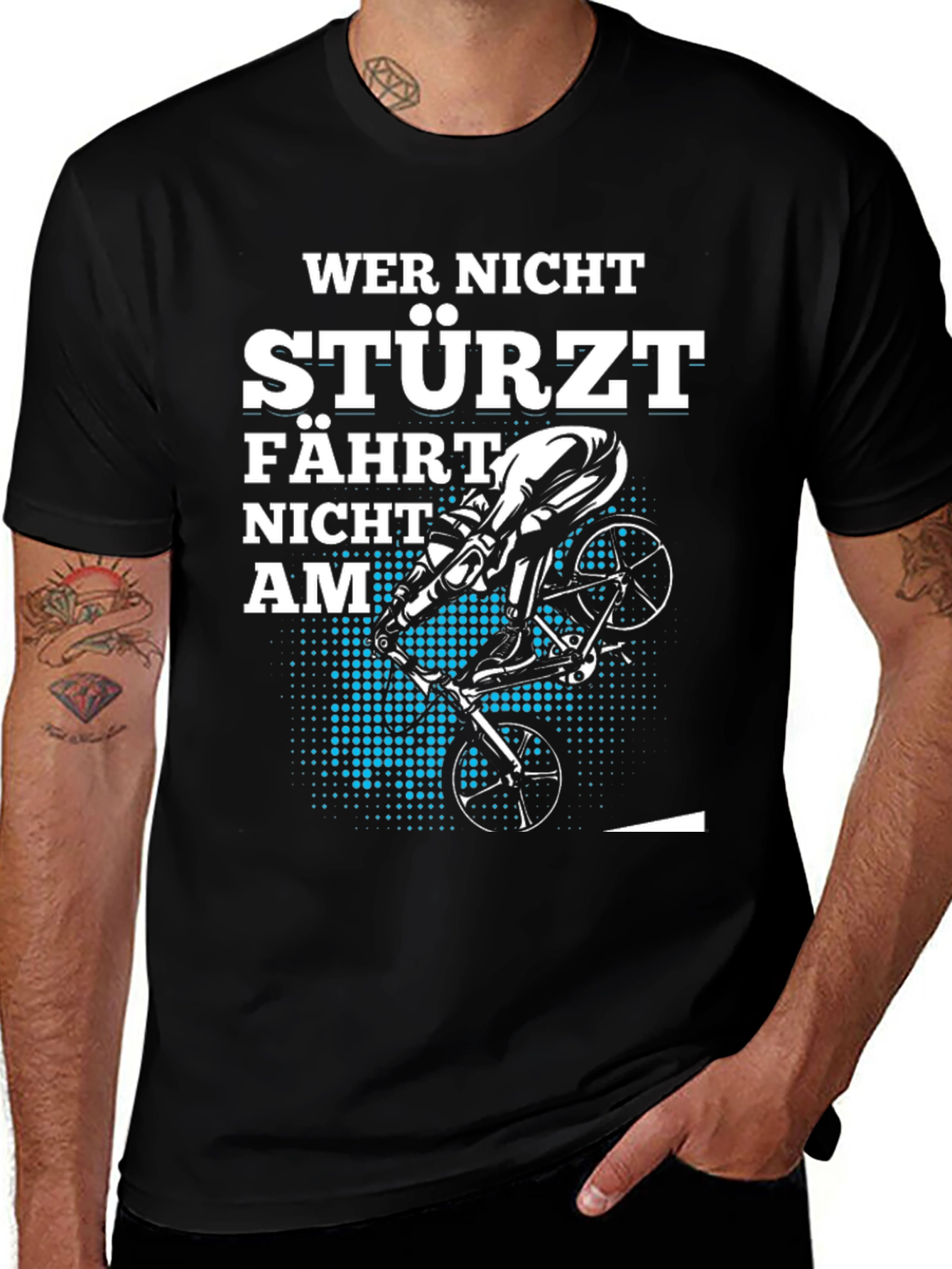 Variant 21 of Wer Nicht Stürzt Fahrt Nicht AM T-Shirt