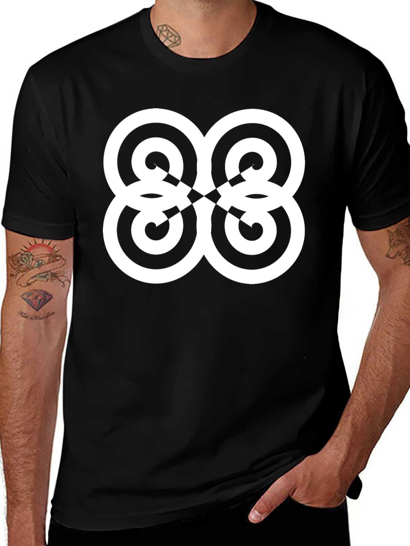 Variant 10 of Adinkra Symbol Graphic Black T-Shirt 