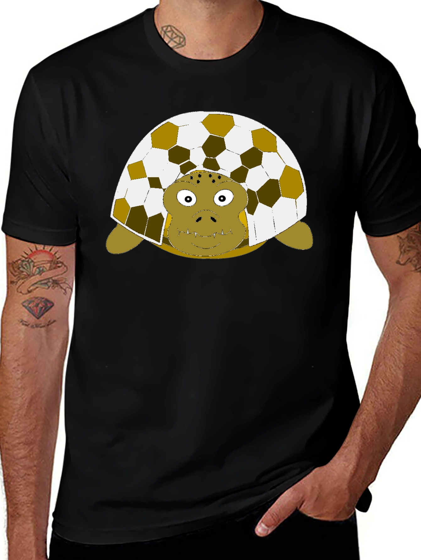 Variant 21 of Turtle Soccer Ball Shell Graphic T-Shirt