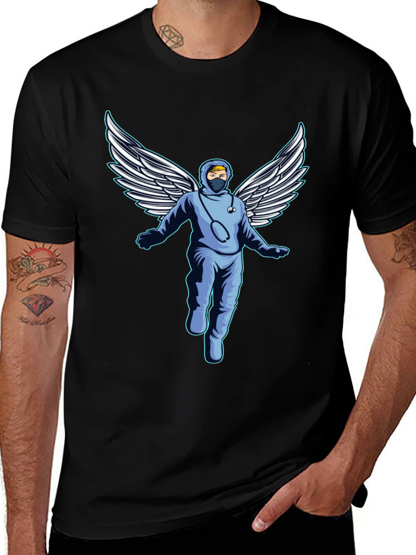 Variant 20 of Healthcare Angel T-Shirt - Hero Nurse Tee