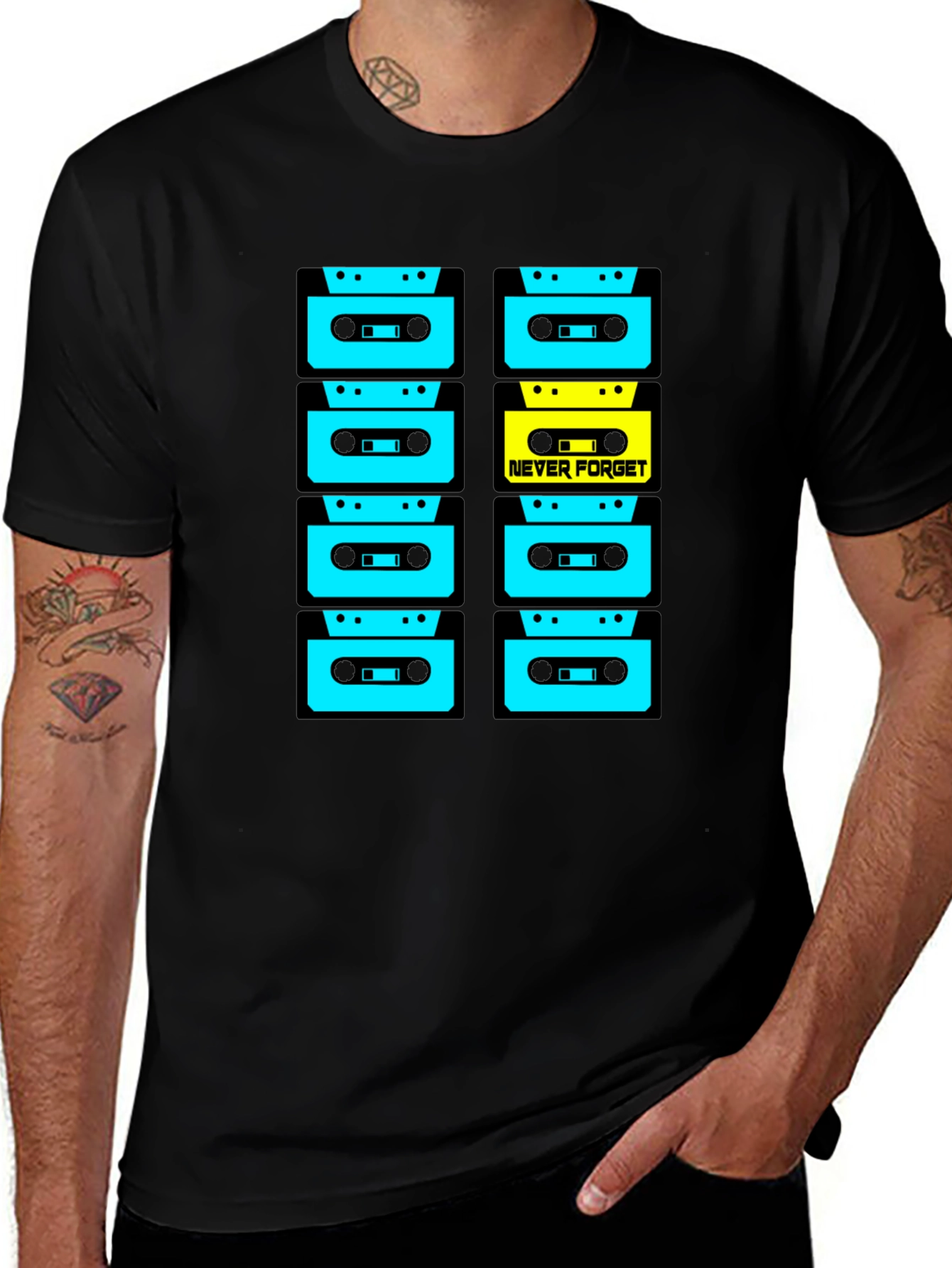 Variant 27 of Retro Cassette Tape T-Shirt - Never Forget Graphic Tee