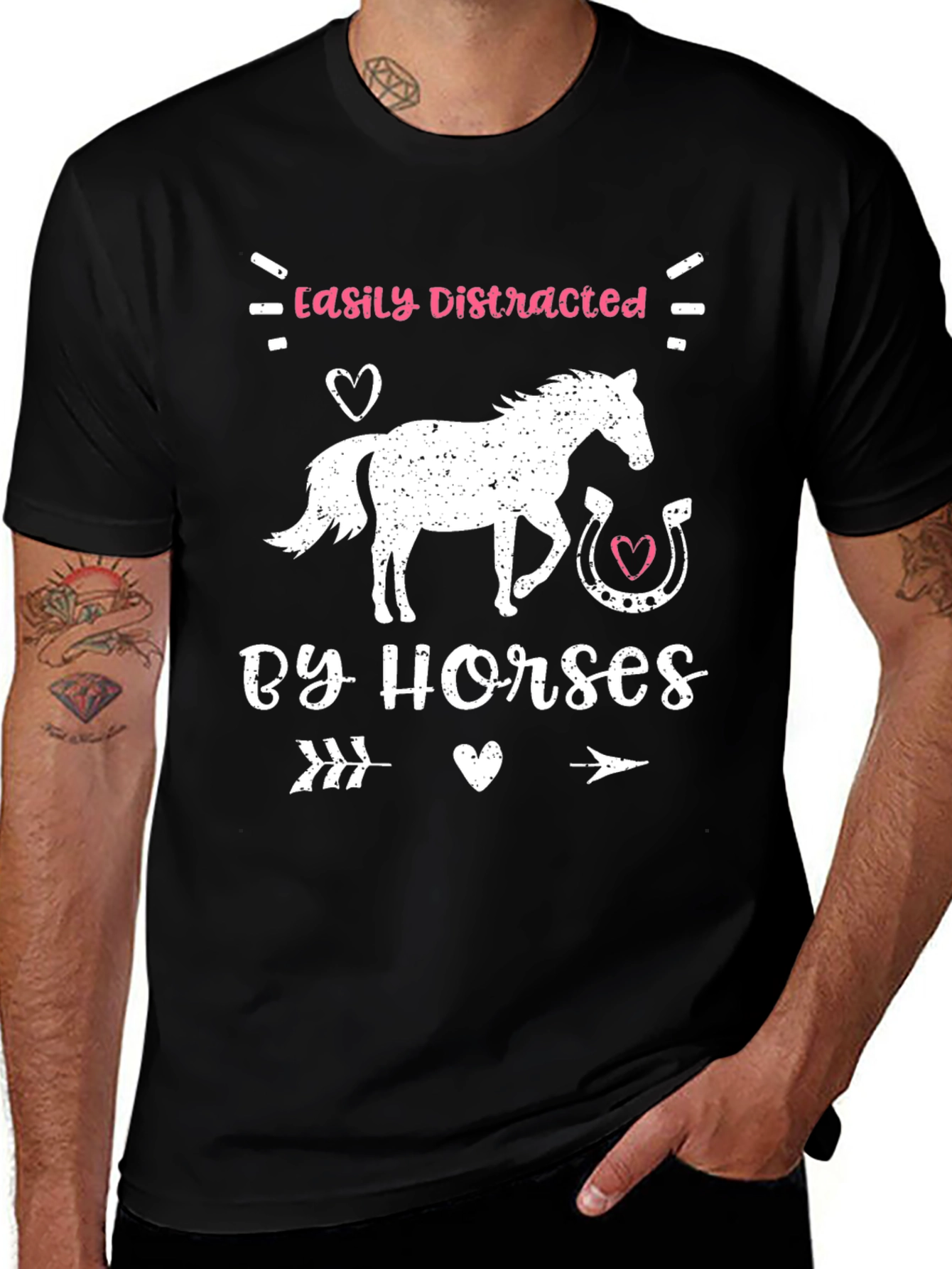 Variant 16 of Easily Distracted By Horses Tee