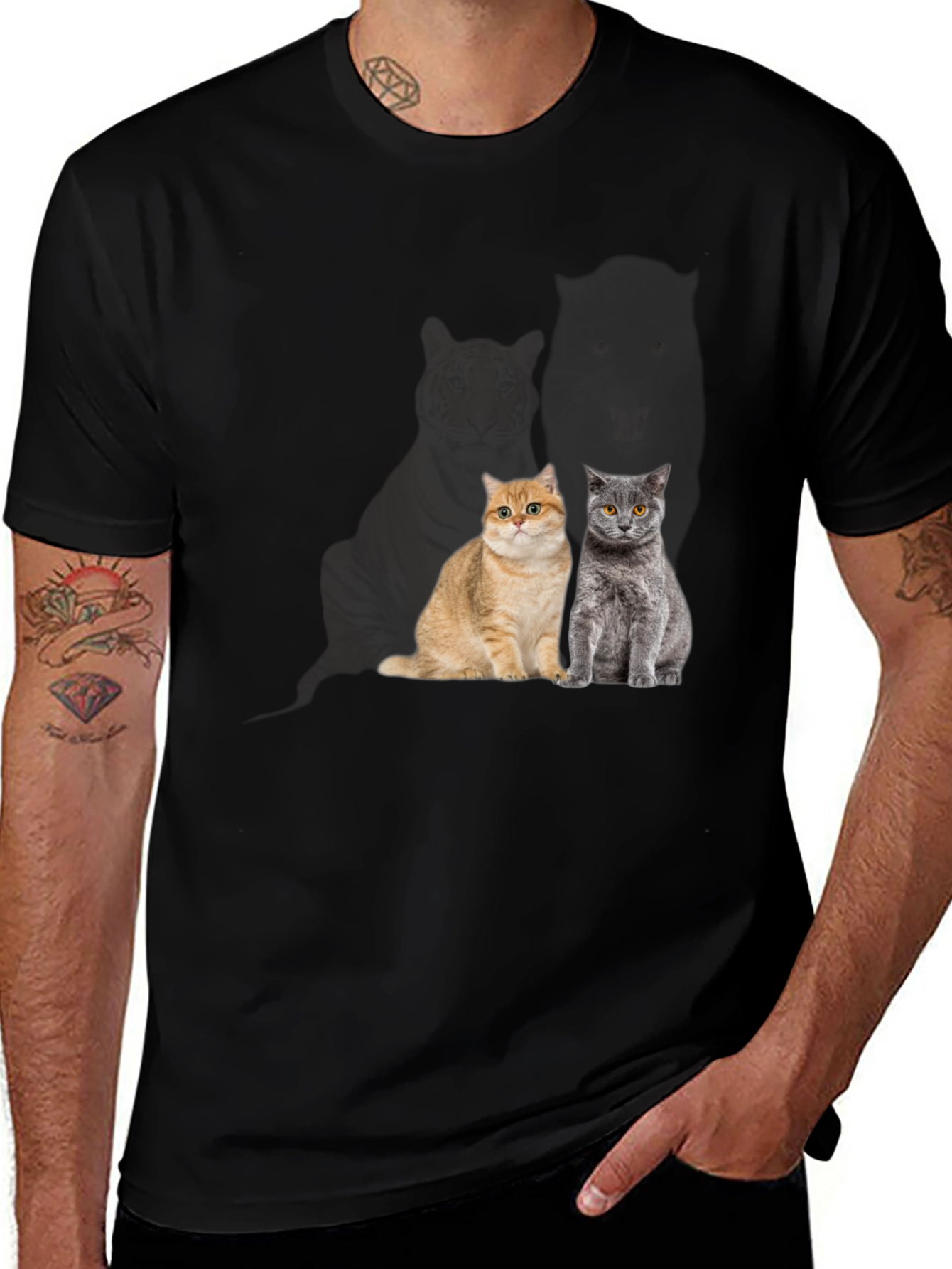 Variant 20 of Cool Cat T-Shirt - Two Cats