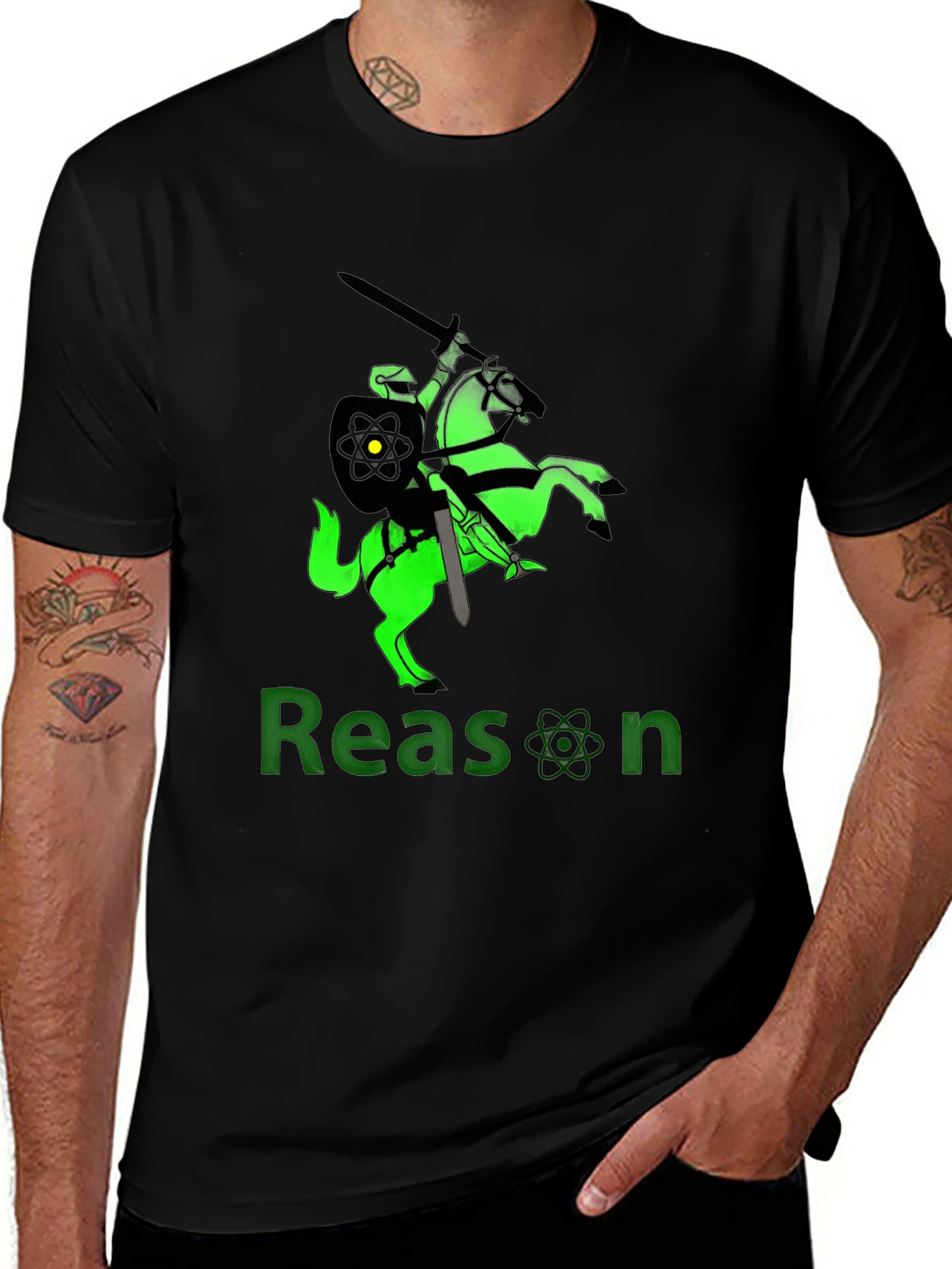 Reason Knight Graphic T-Shirt - Black