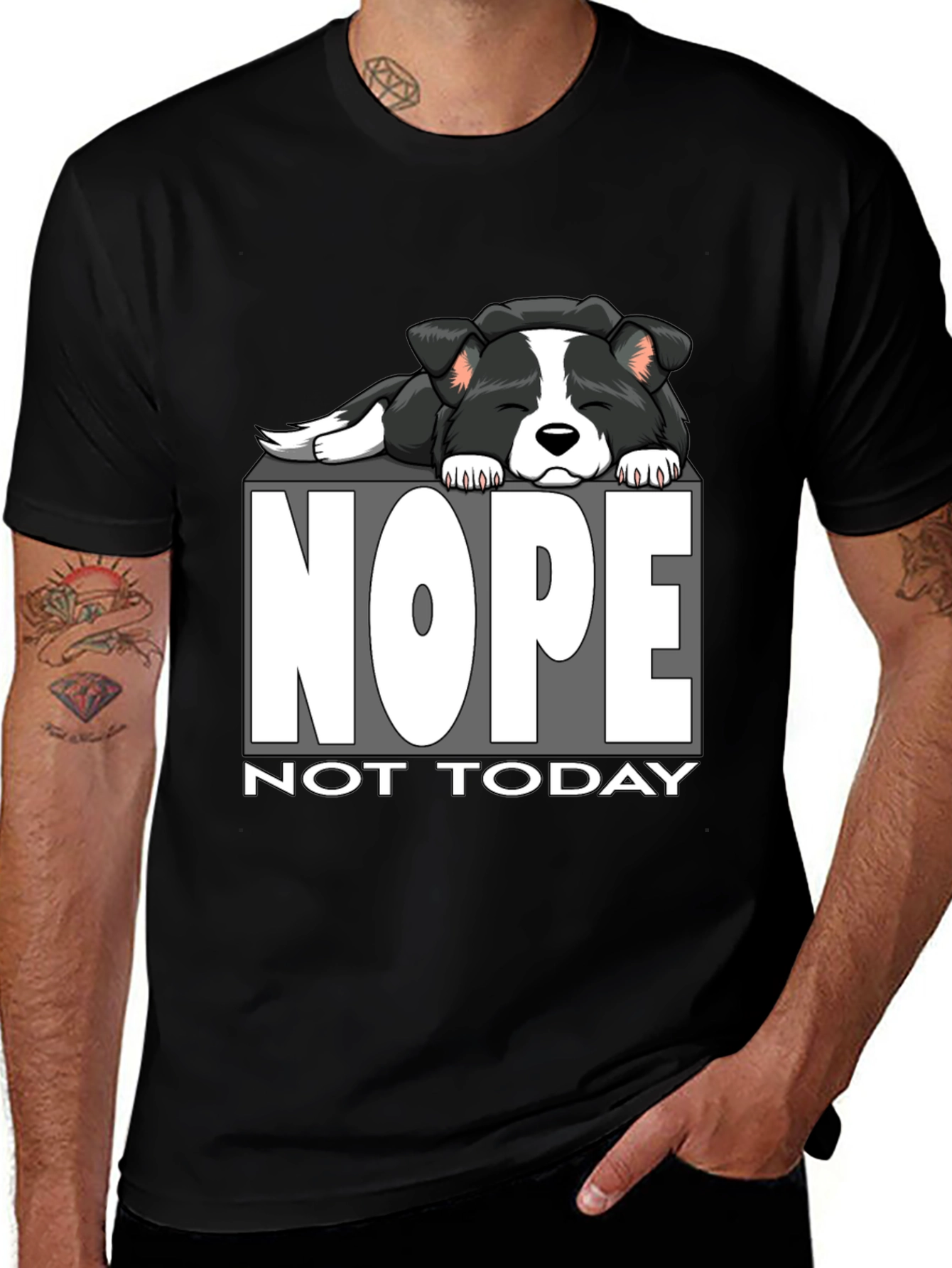 Variant 17 of Nope Not Today Dog Graphic T-Shirt