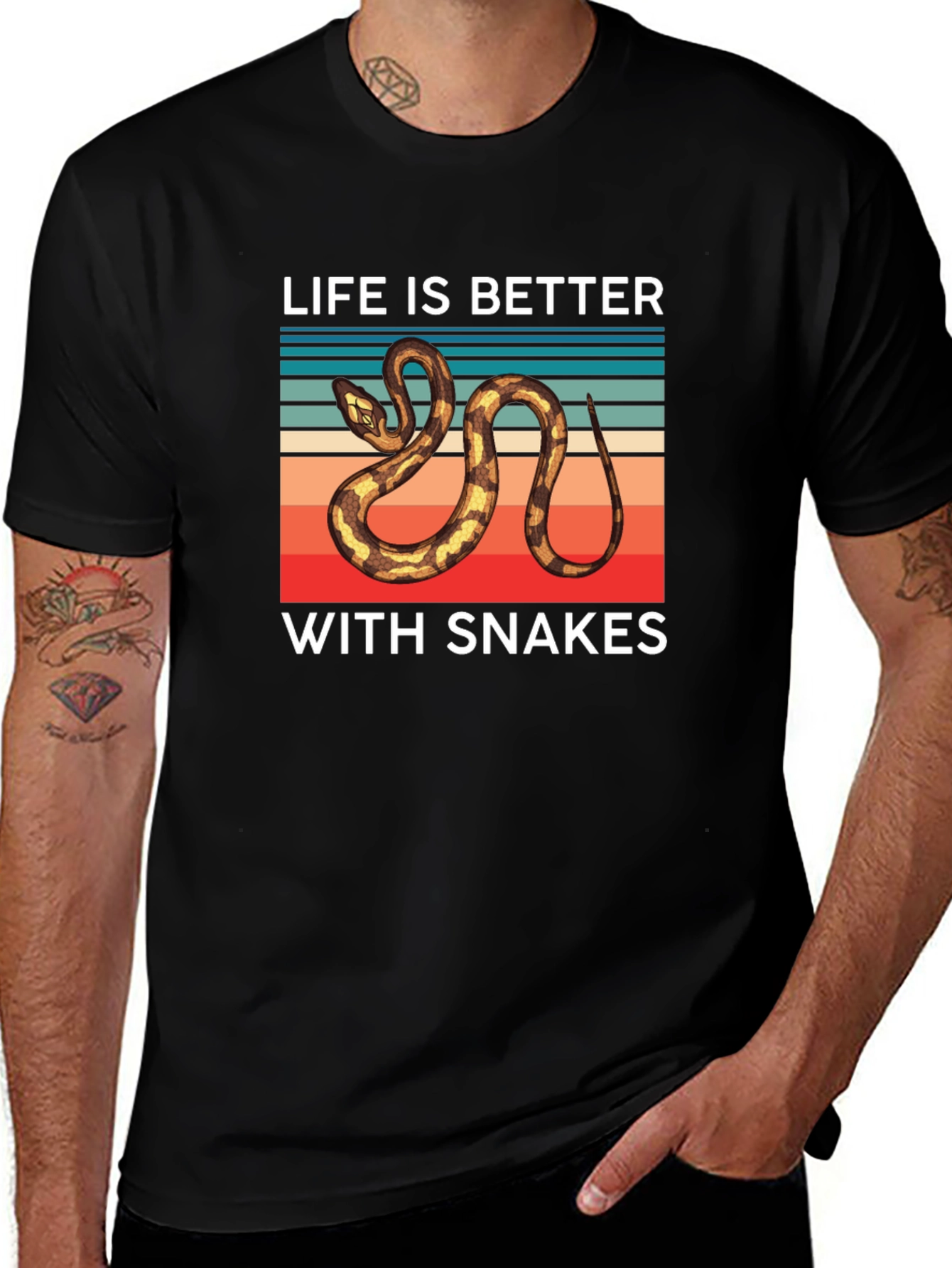 Variant 4 of Life is Better With Snakes Graphic Tee