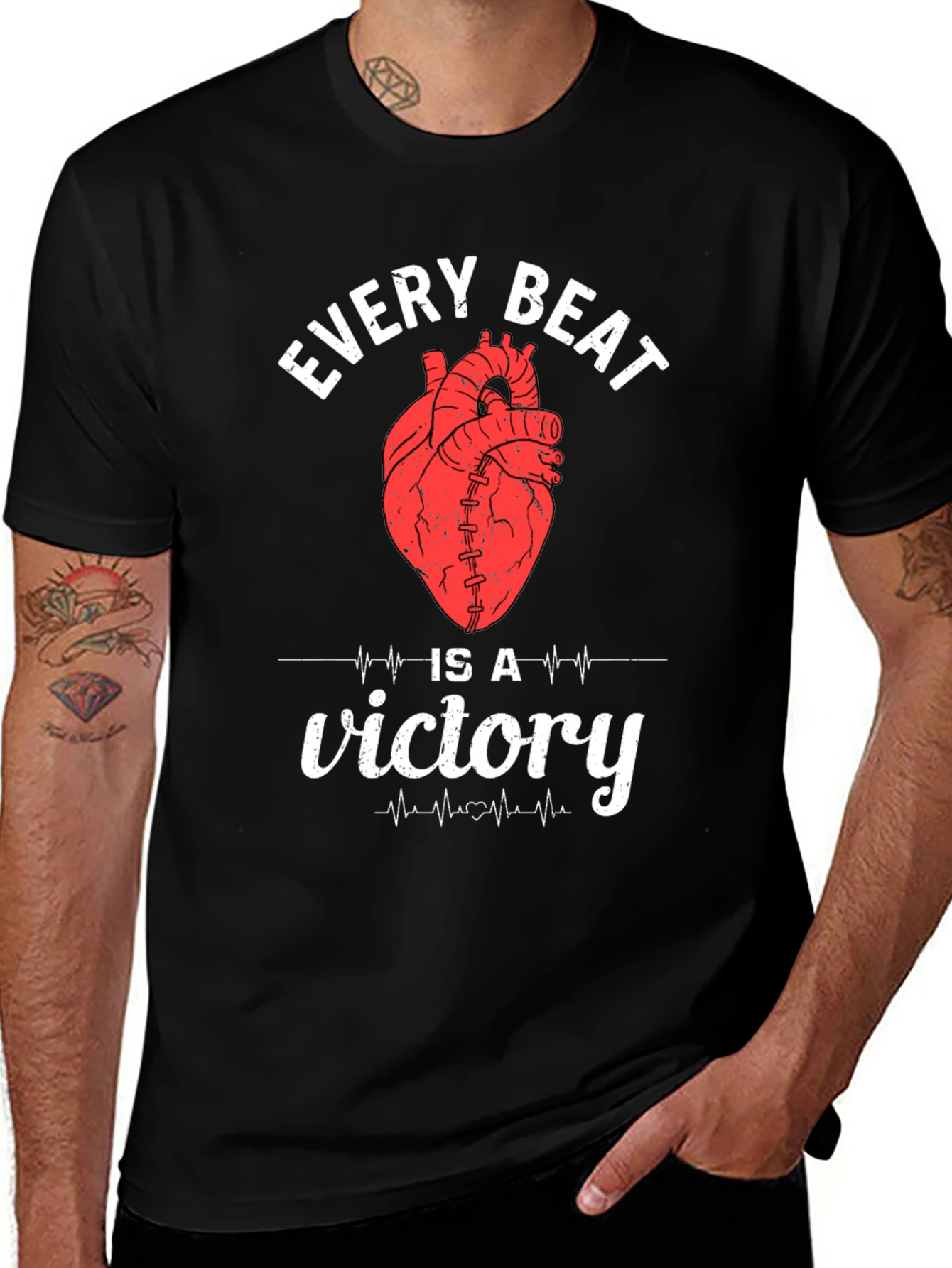 Every Beat Is A Victory Heart T-Shirt