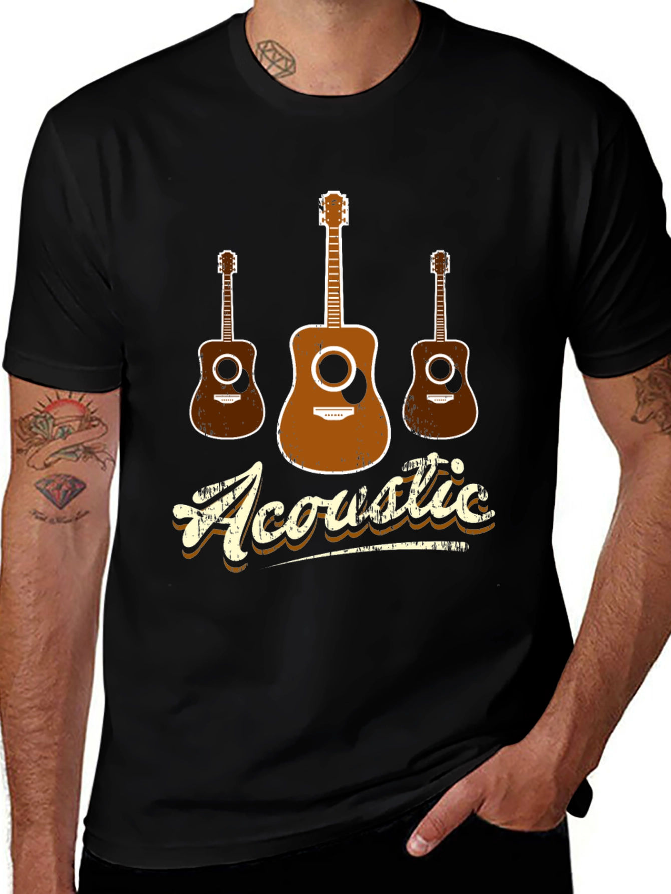 Variant 21 of Acoustic Guitar T-Shirt - Music Lover Tee