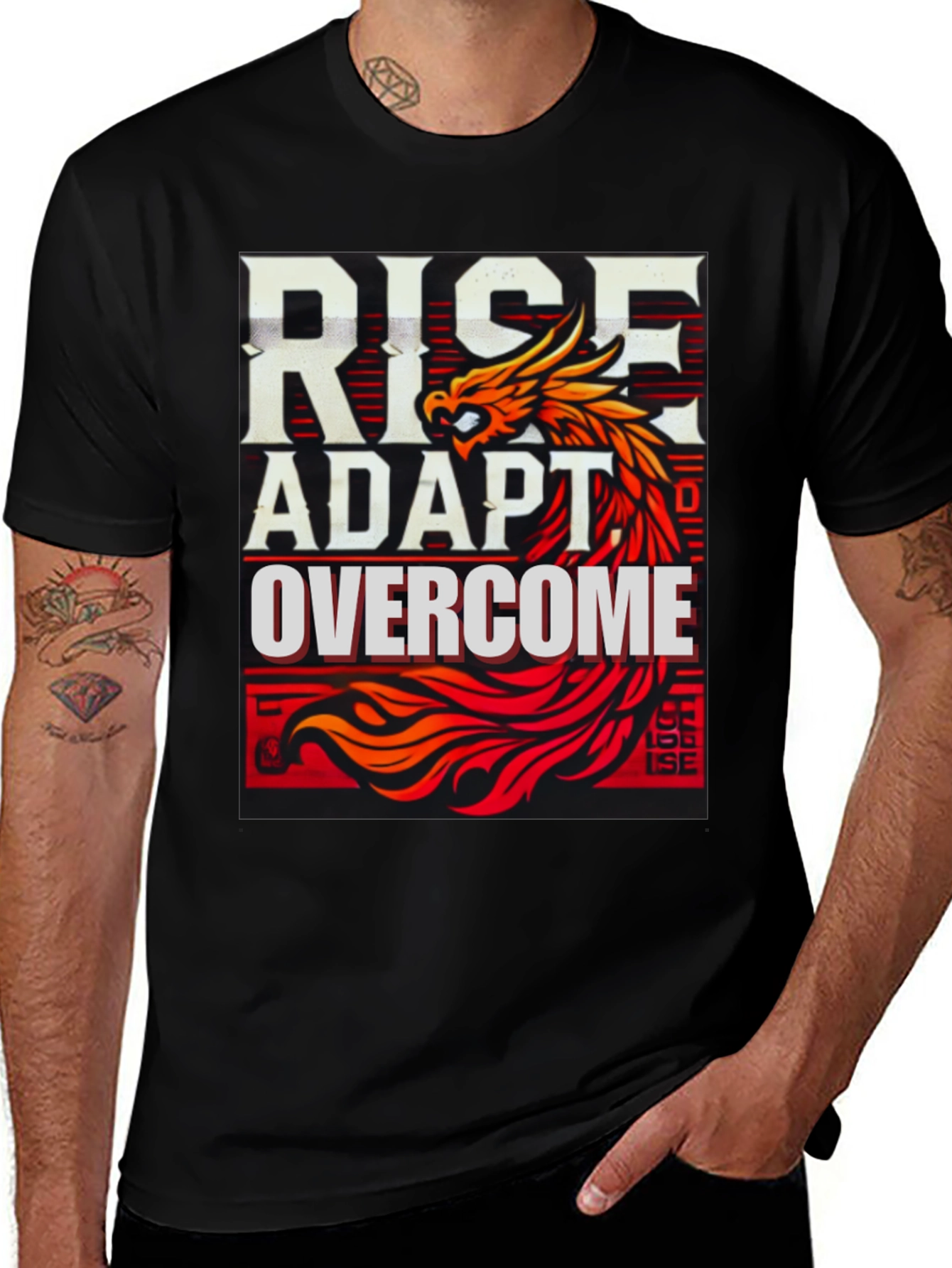 Variant 7 of Rise Adapt Overcome Phoenix Graphic Tee