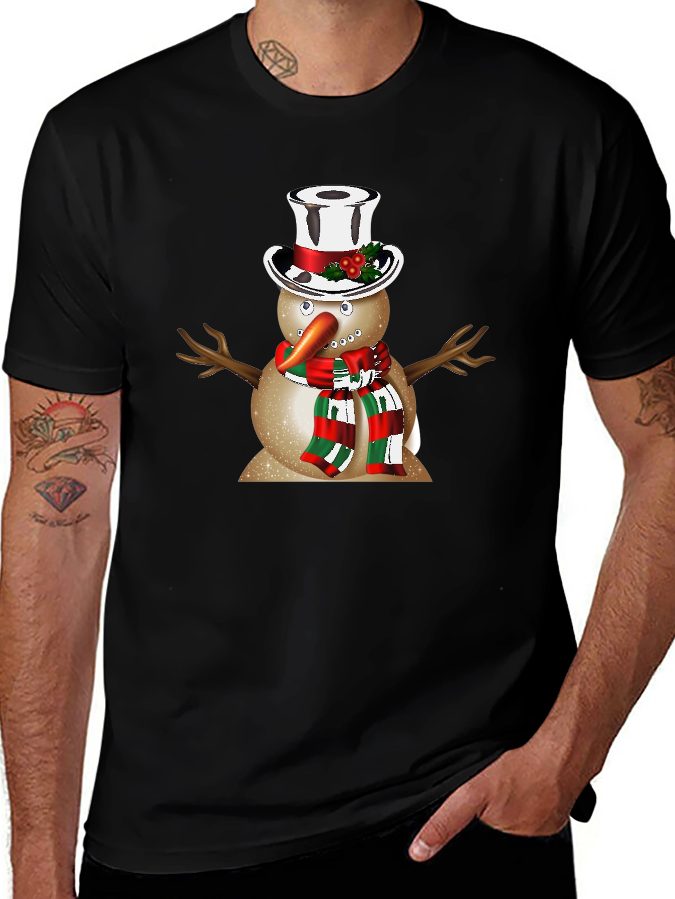 Variant 22 of Festive Snowman T-Shirt - Holiday Apparel