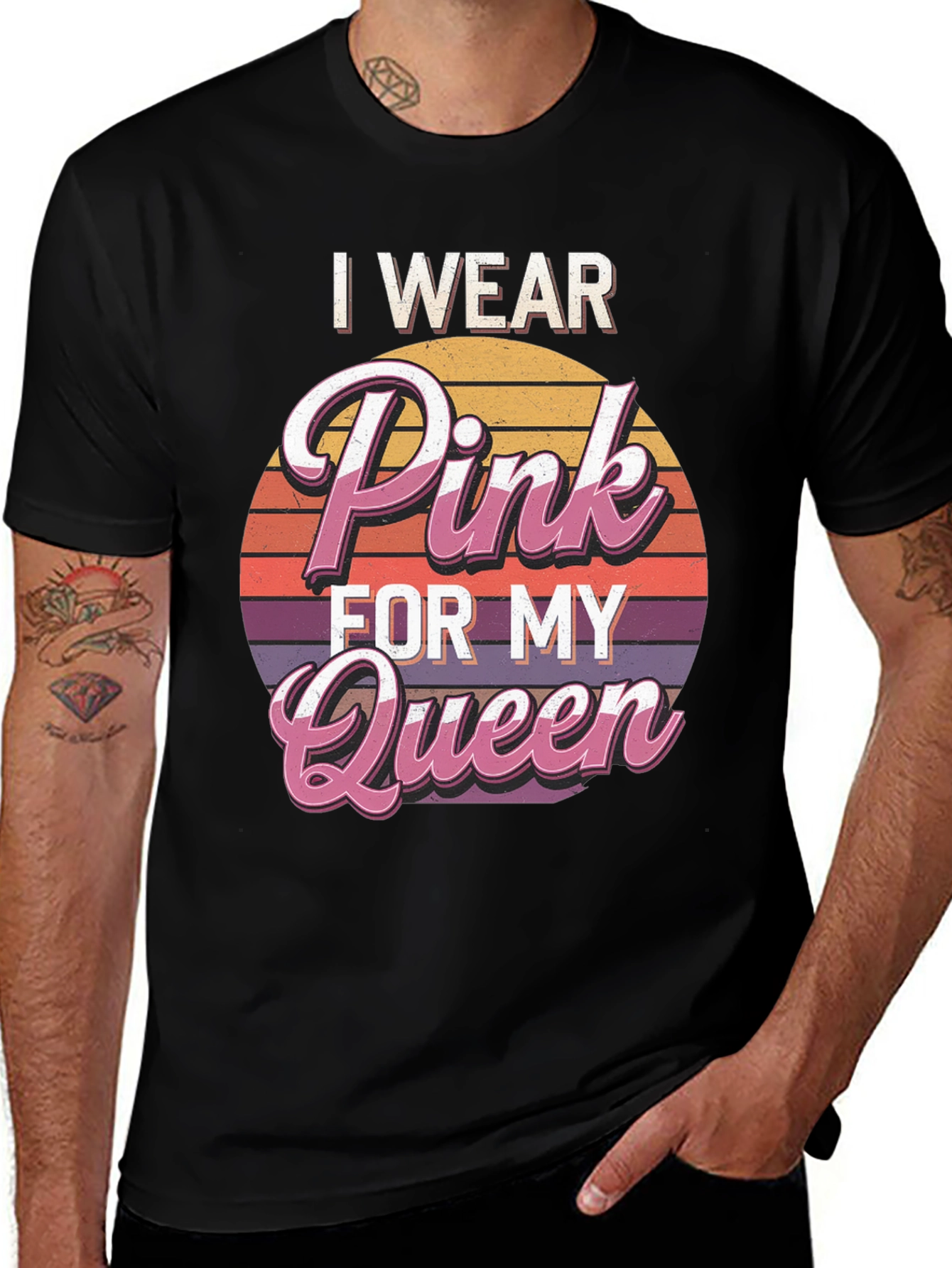 Variant 5 of I Wear Pink for My Queen Graphic Tee
