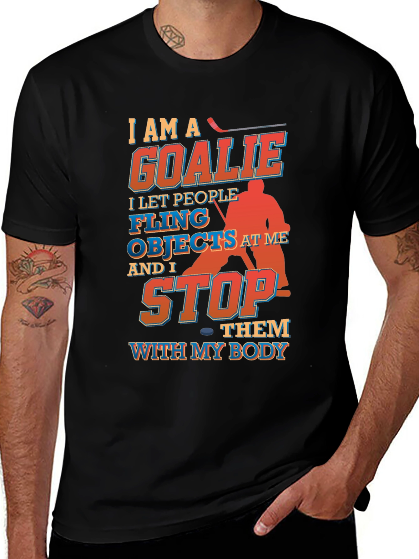 Variant 20 of I Am A Goalie T-Shirt - Hockey Player Graphic Tee