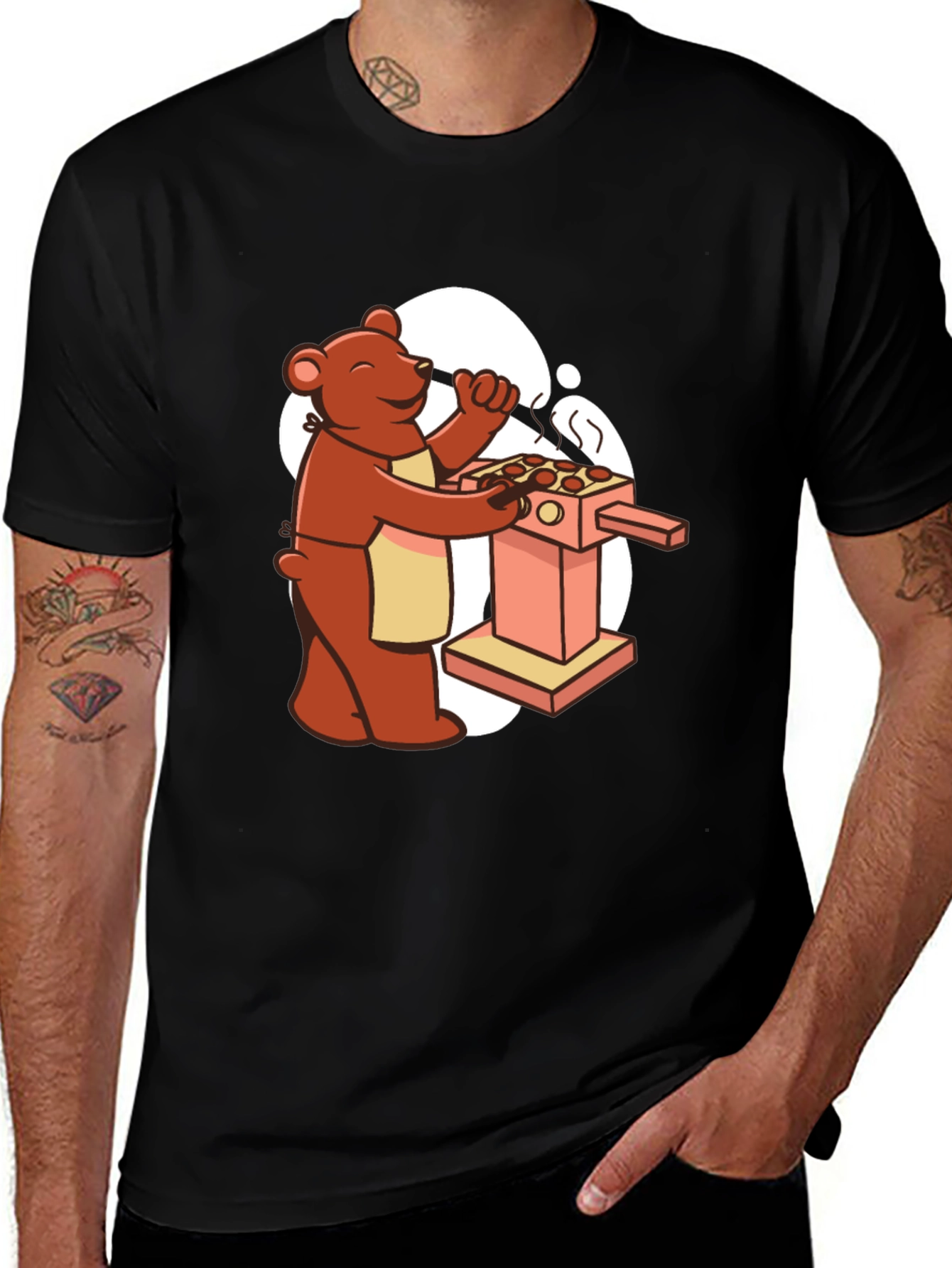 Variant 17 of Bear Chef T-Shirt - Culinary Bearbecue