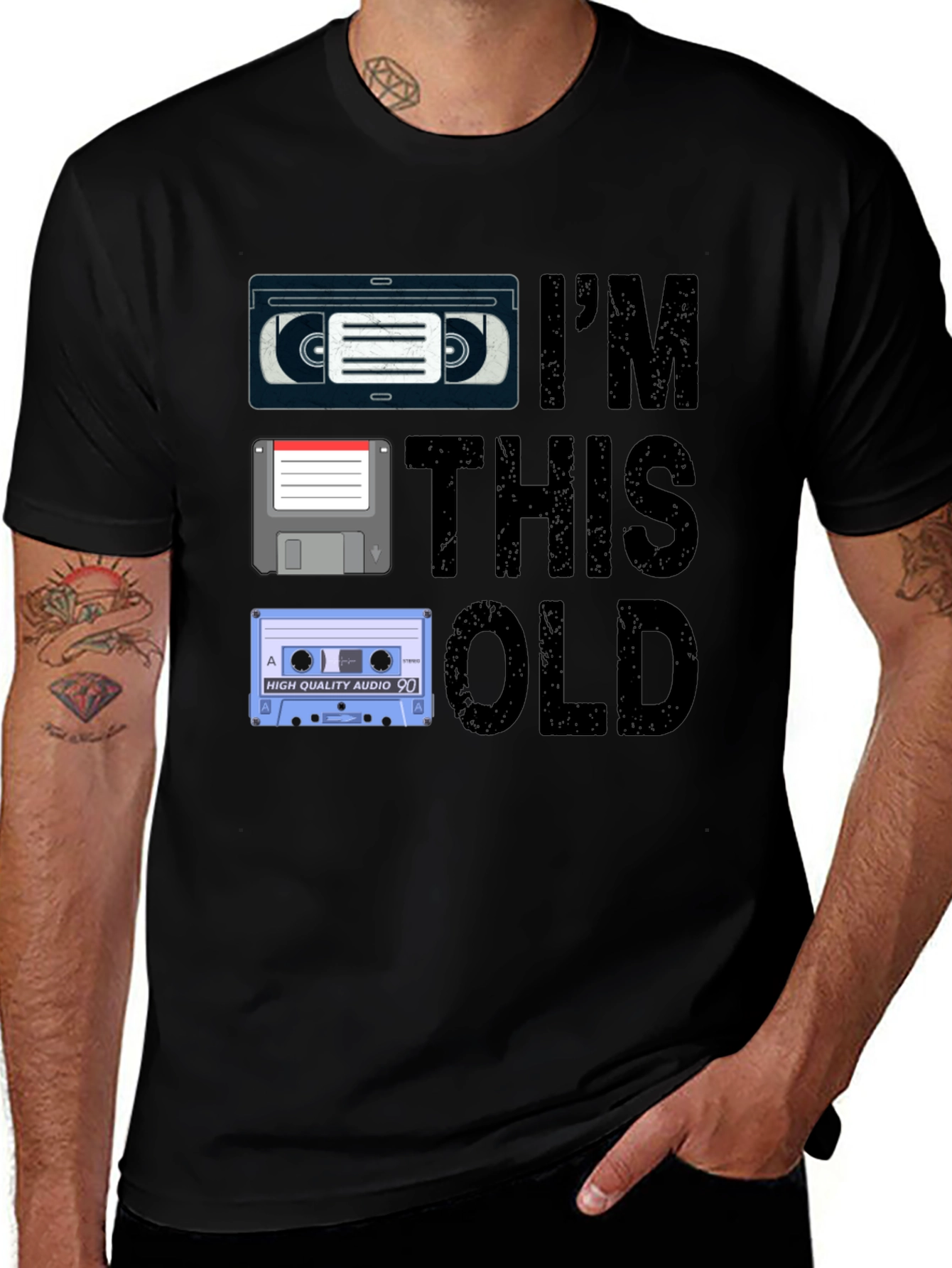 Variant 7 of I'm This Old T-Shirt, Retro Media Design