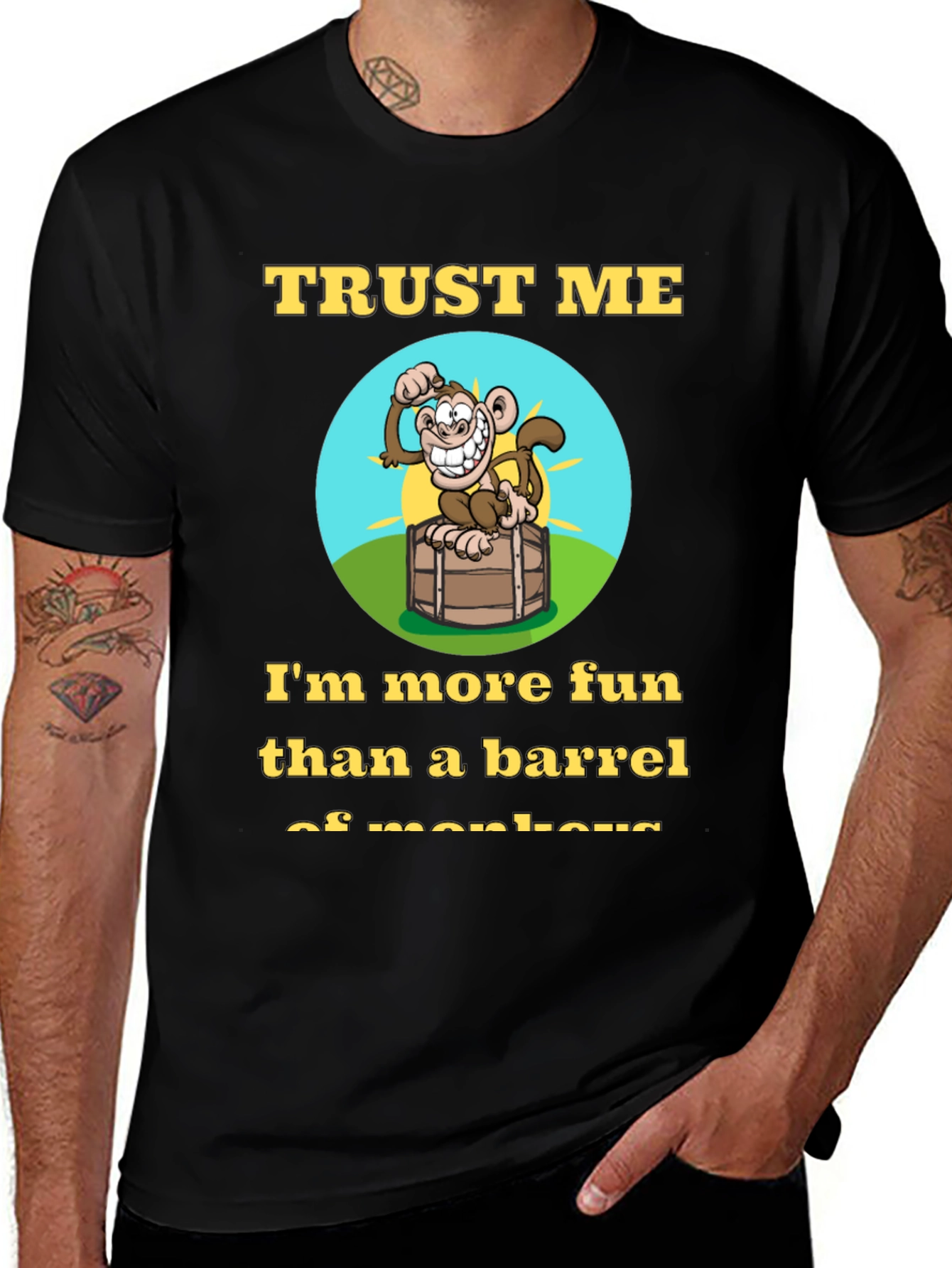 Variant 26 of Trust Me Funny Monkey Barrel Graphic T-Shirt