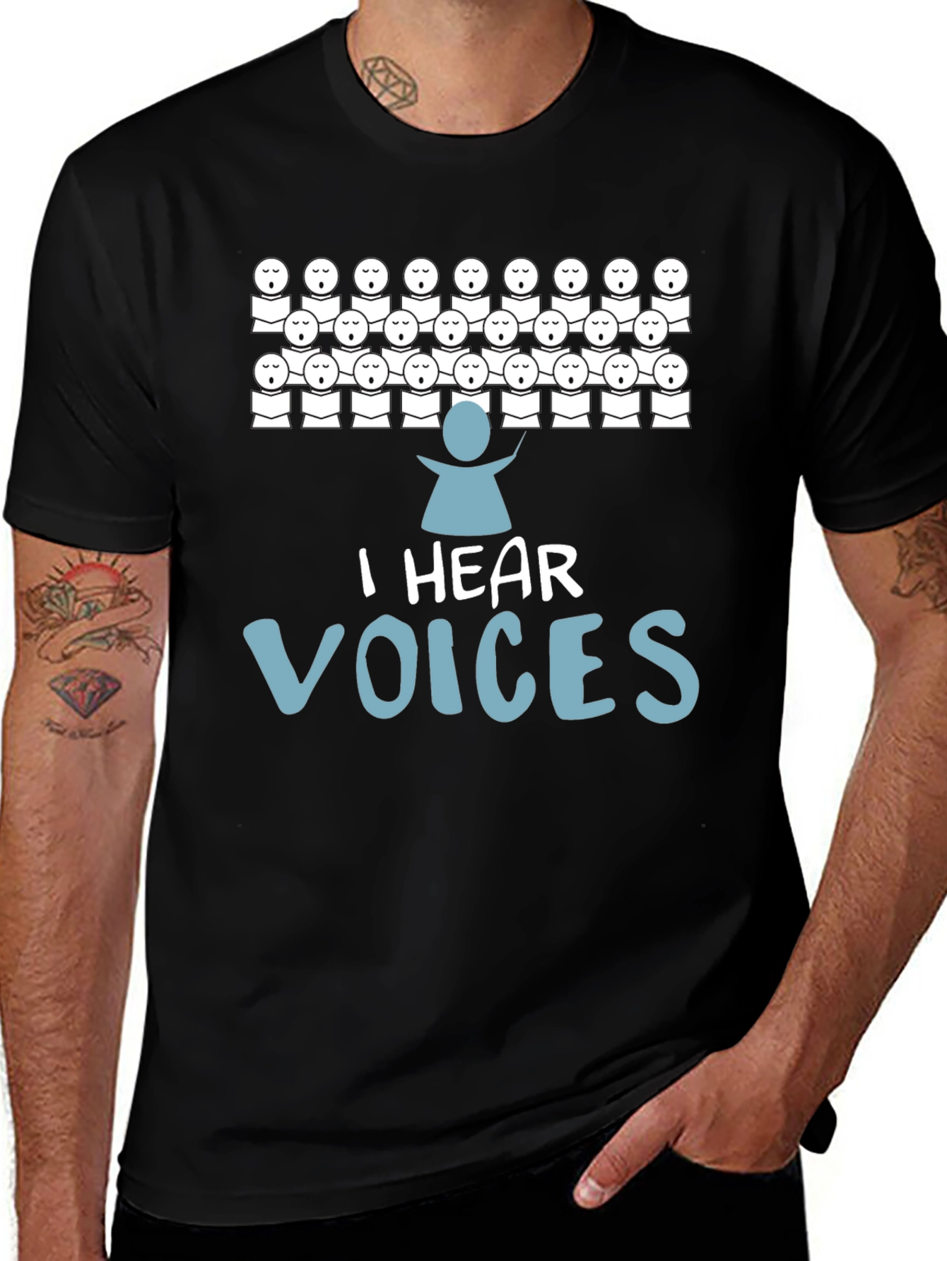 Variant 24 of I Hear Voices Graphic T-Shirt - Choir Lover