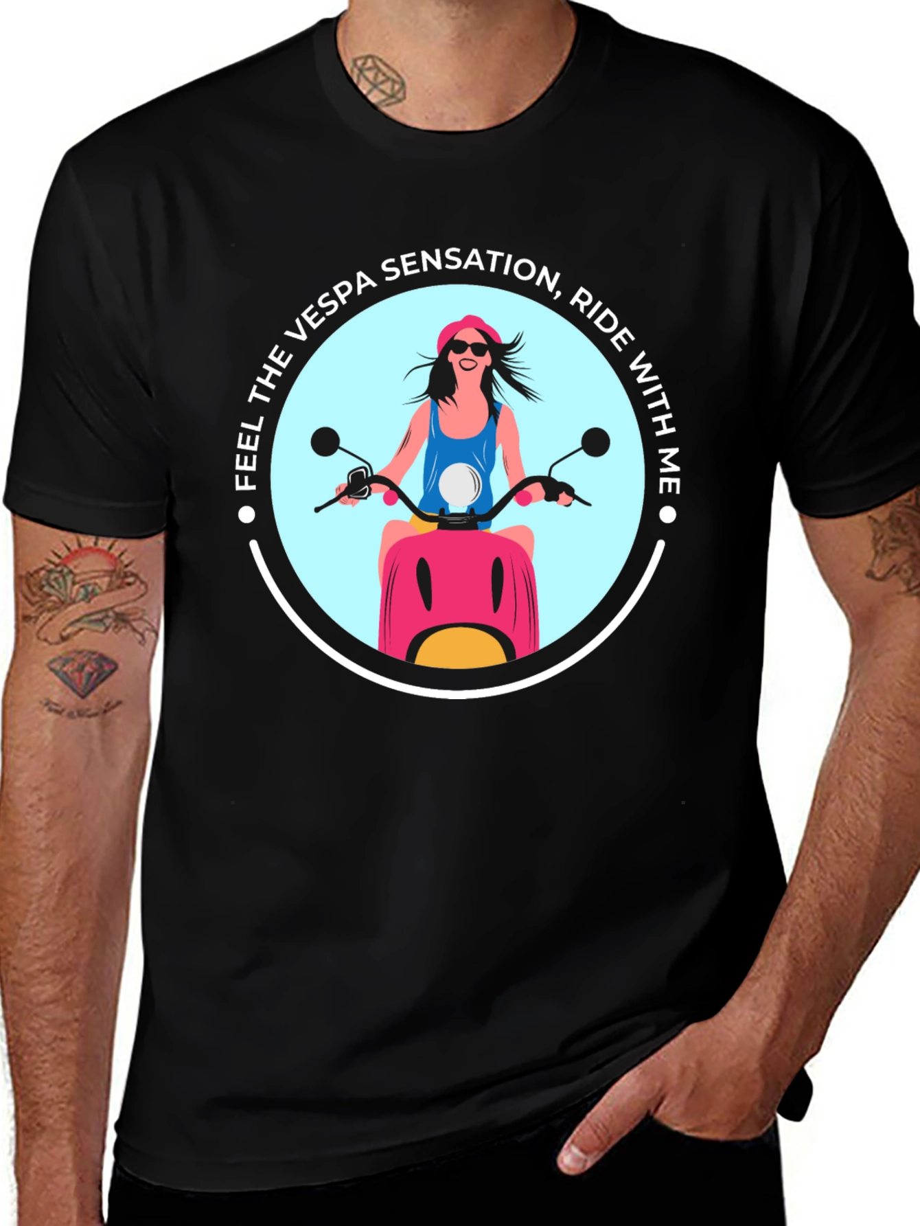 Variant 7 of Vespa Sensation Ride T-Shirt - Black