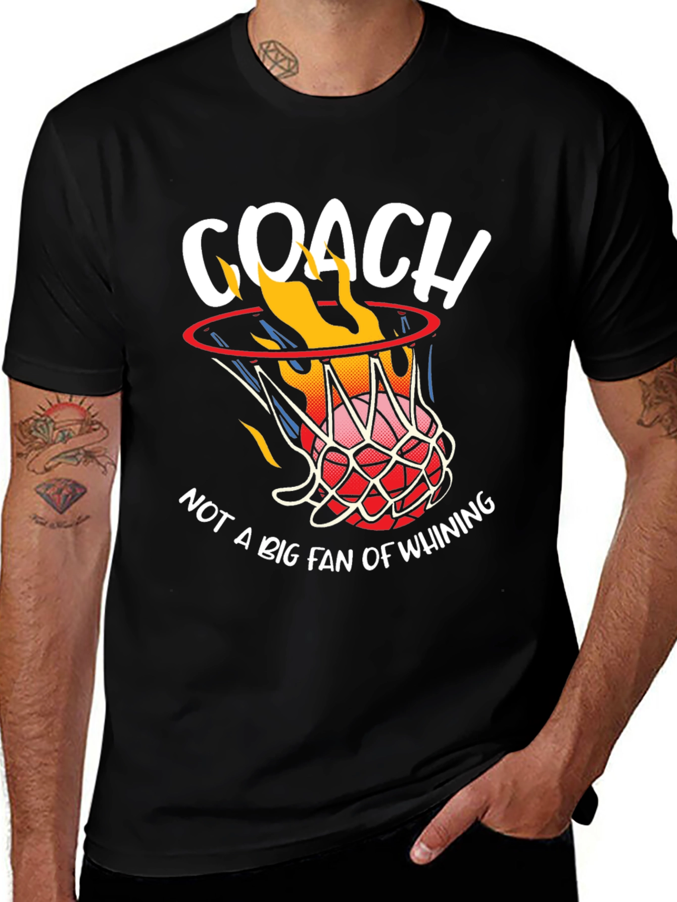 Black Coach Not a Fan Whining T-Shirt main image