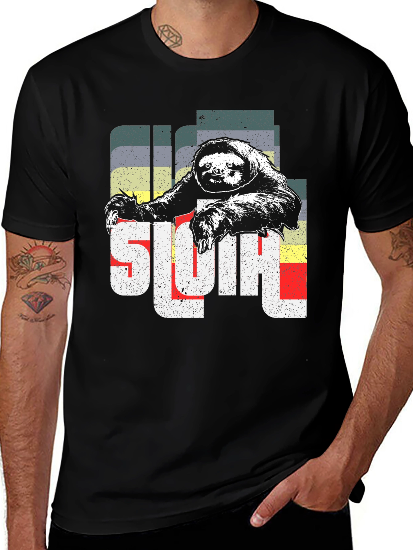 Variant 30 of Sloth Graphic T-Shirt - Relaxed Style