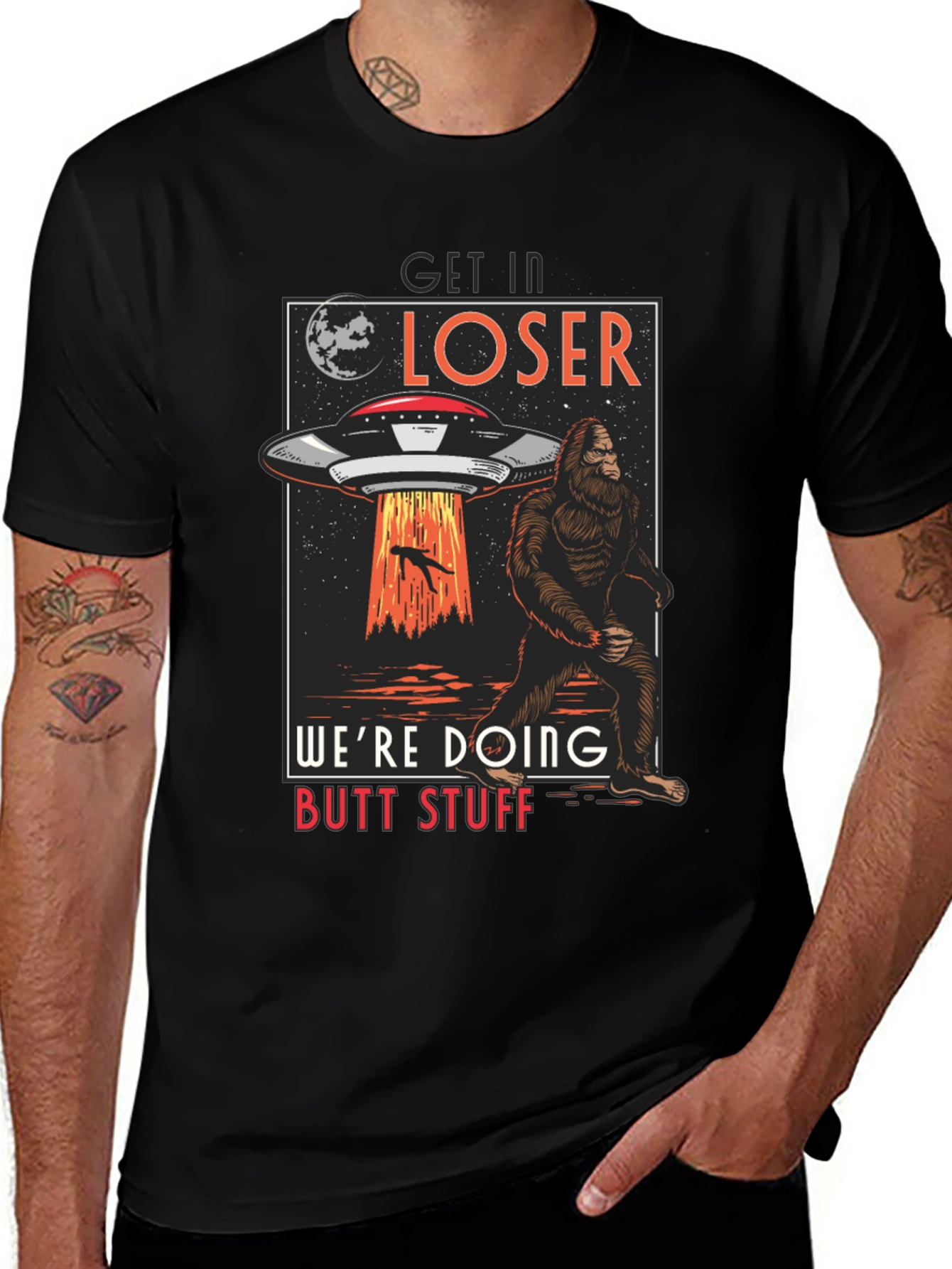 Variant 24 of Get In Loser UFO Sasquatch T-Shirt