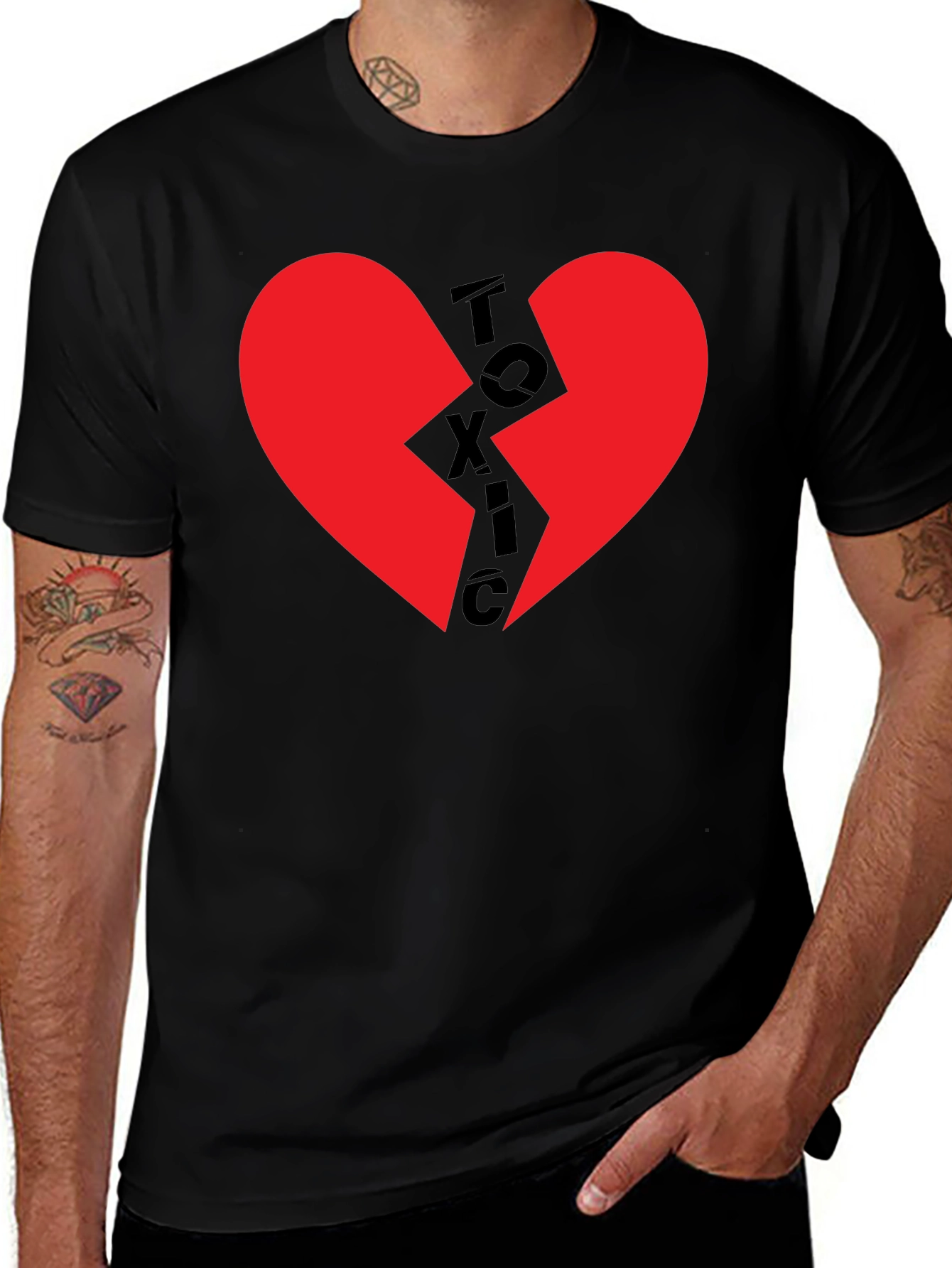 Toxic Heart Graphic T-Shirt - Broken Heart Tee