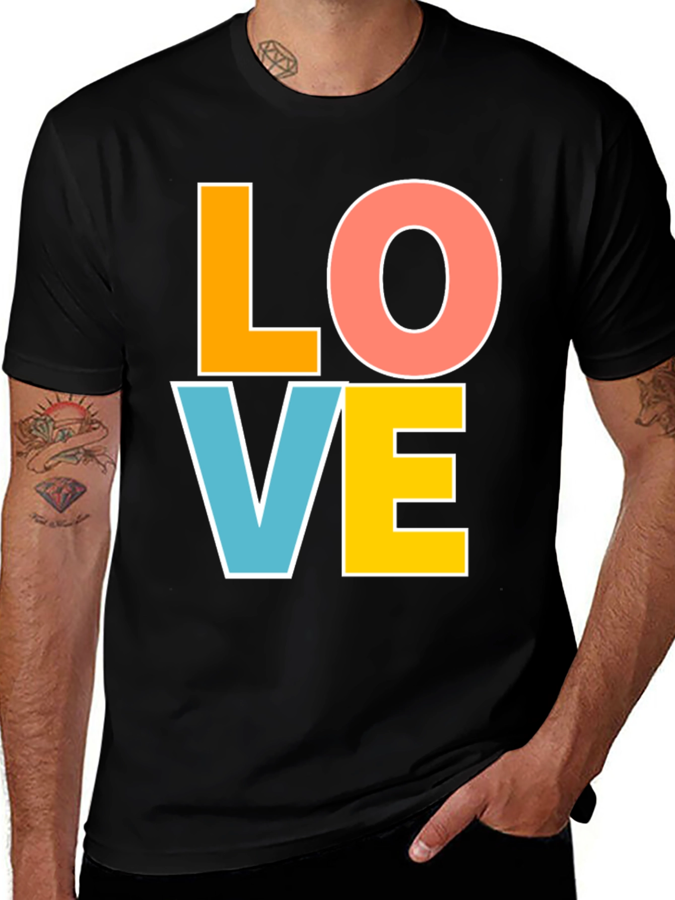 Variant 12 of Love Graphic T-Shirt - Bold & Colorful Design