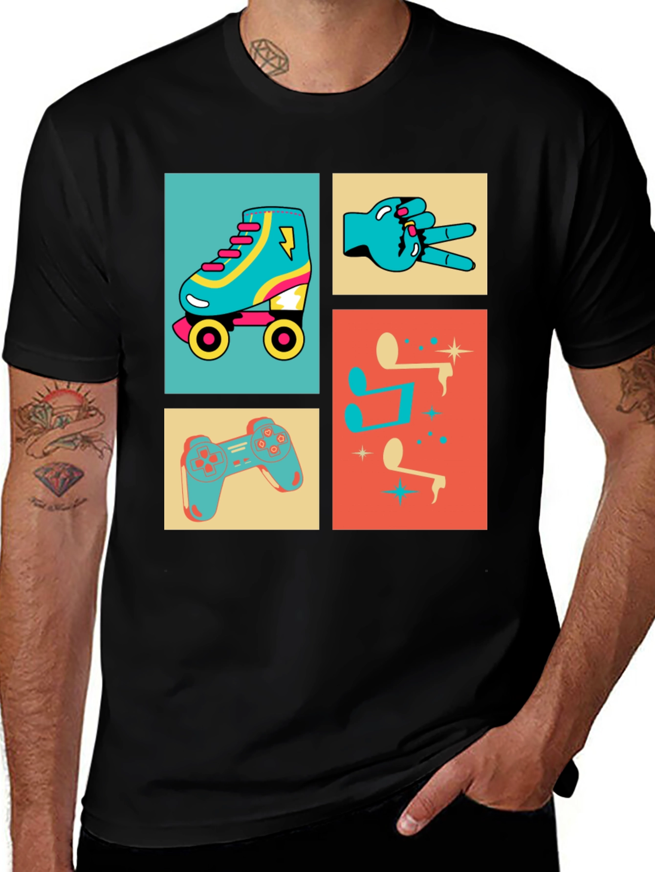 Variant 14 of Retro Nostalgia T-Shirt: 80s & 90s Pop Culture Design