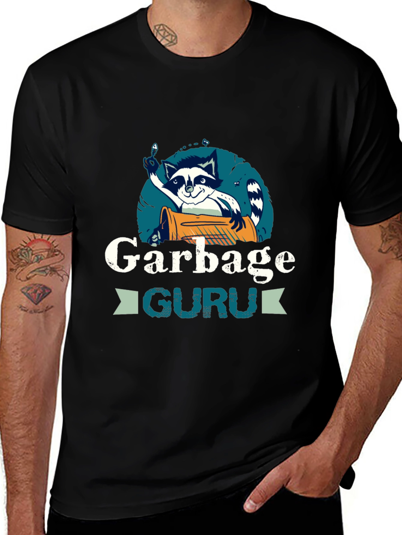 Garbage Guru T-Shirt: Funny Raccoon Tee