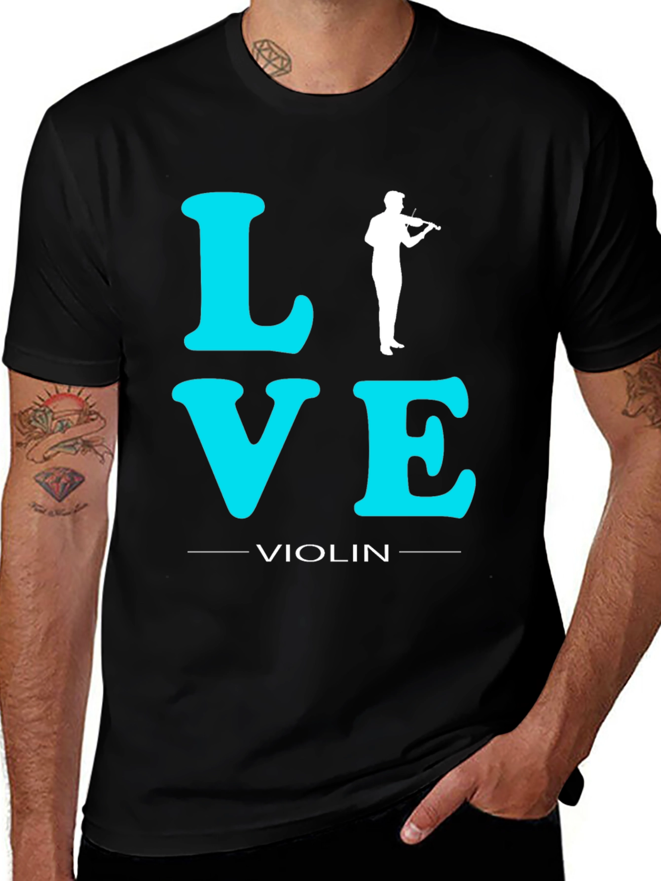 Variant 26 of Love Violin T-Shirt - Music Lover Tee