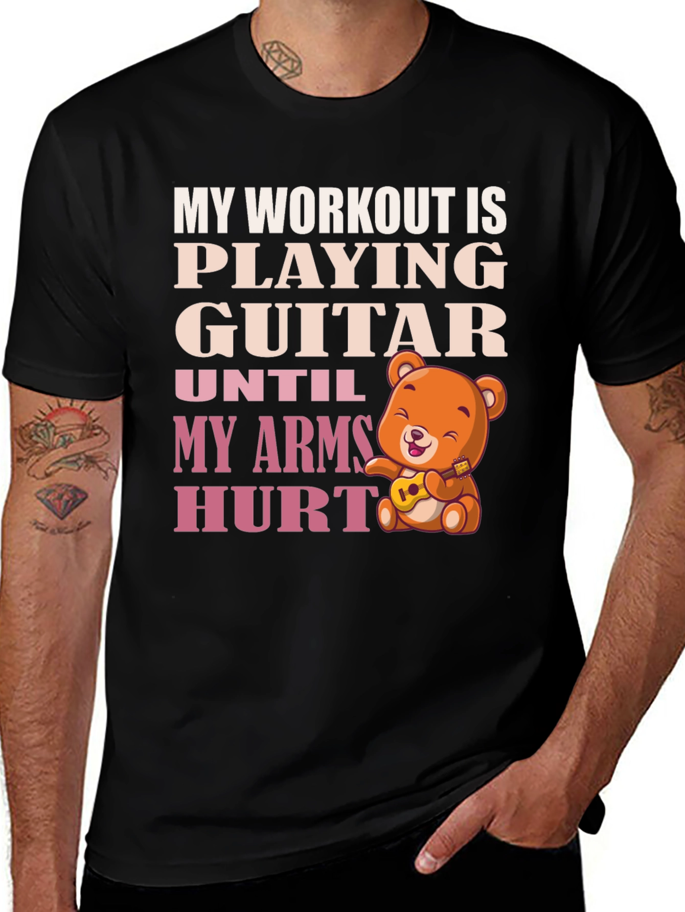 Variant 13 of Guitar Workout T-Shirt - Musician Tee