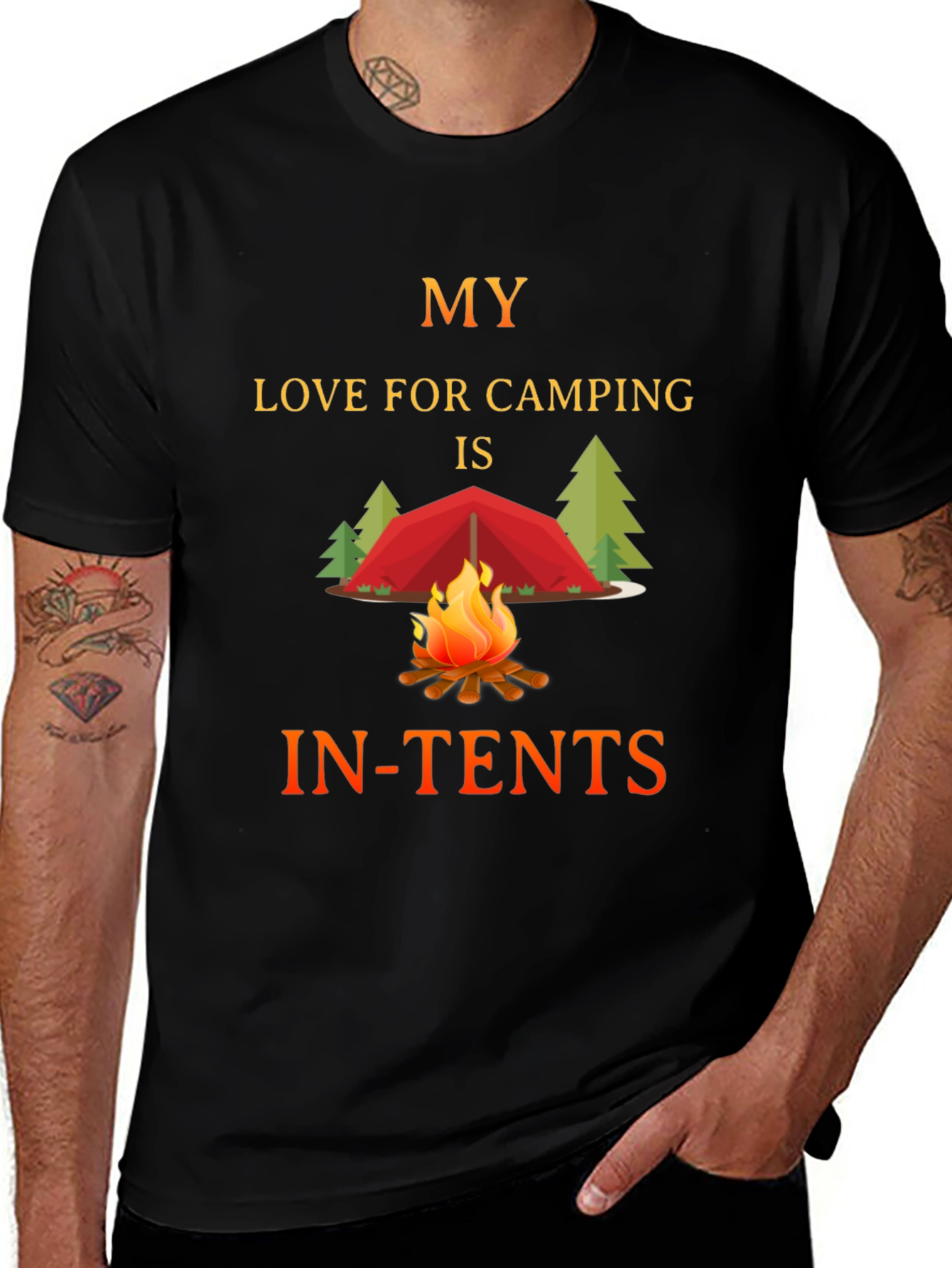 Camping Lover's Tee: My Love For Camping is In-Tents