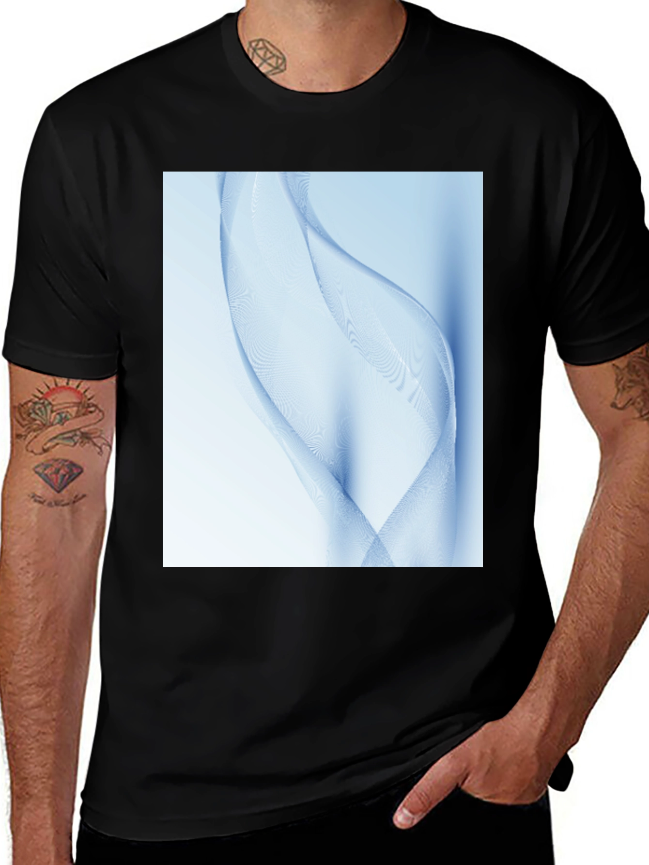 Abstract Lines Graphic Tee - Modern Art Shirt