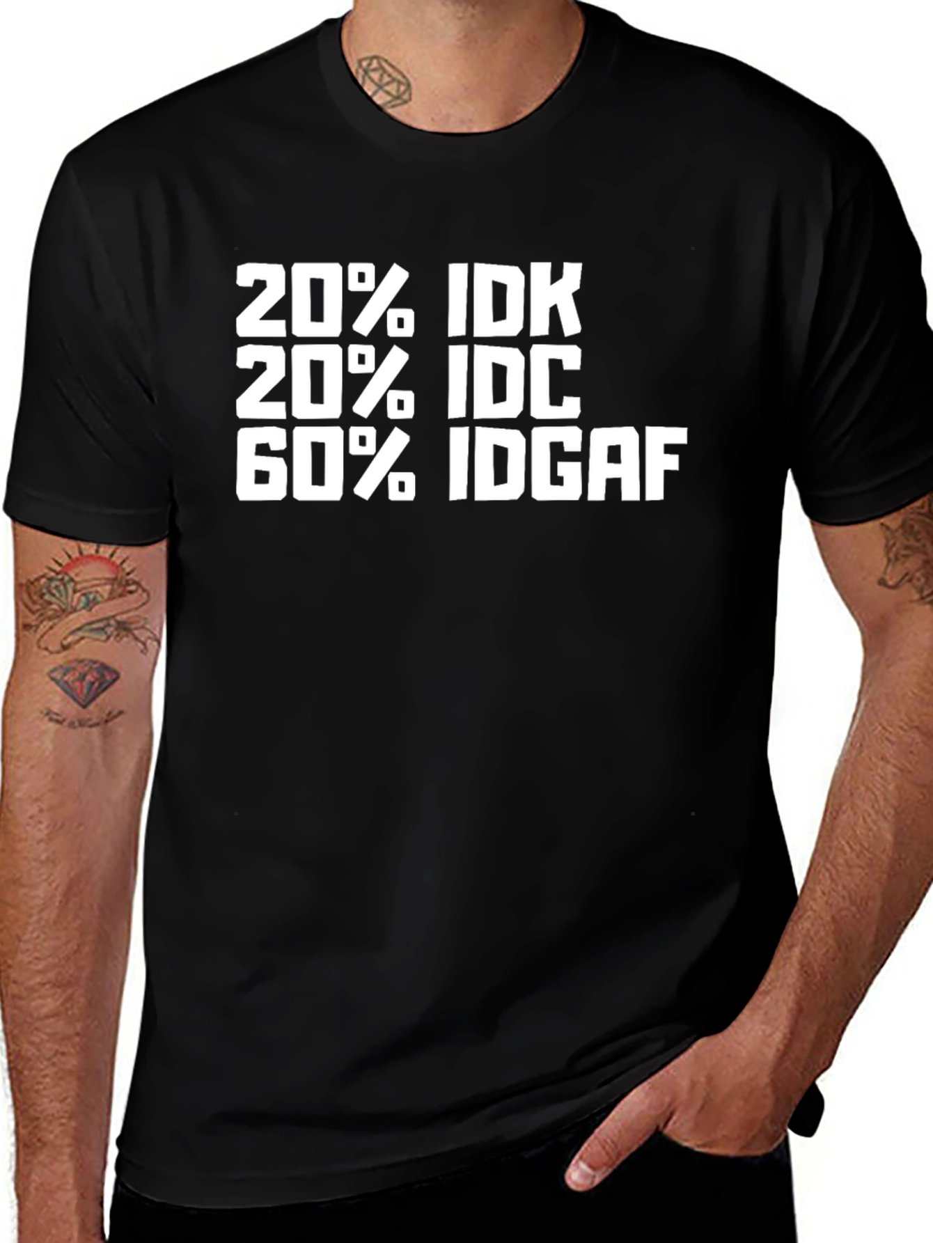 Variant 23 of IDK IDC IDGAF Graphic Tee - Sarcastic Humor T-Shirt
