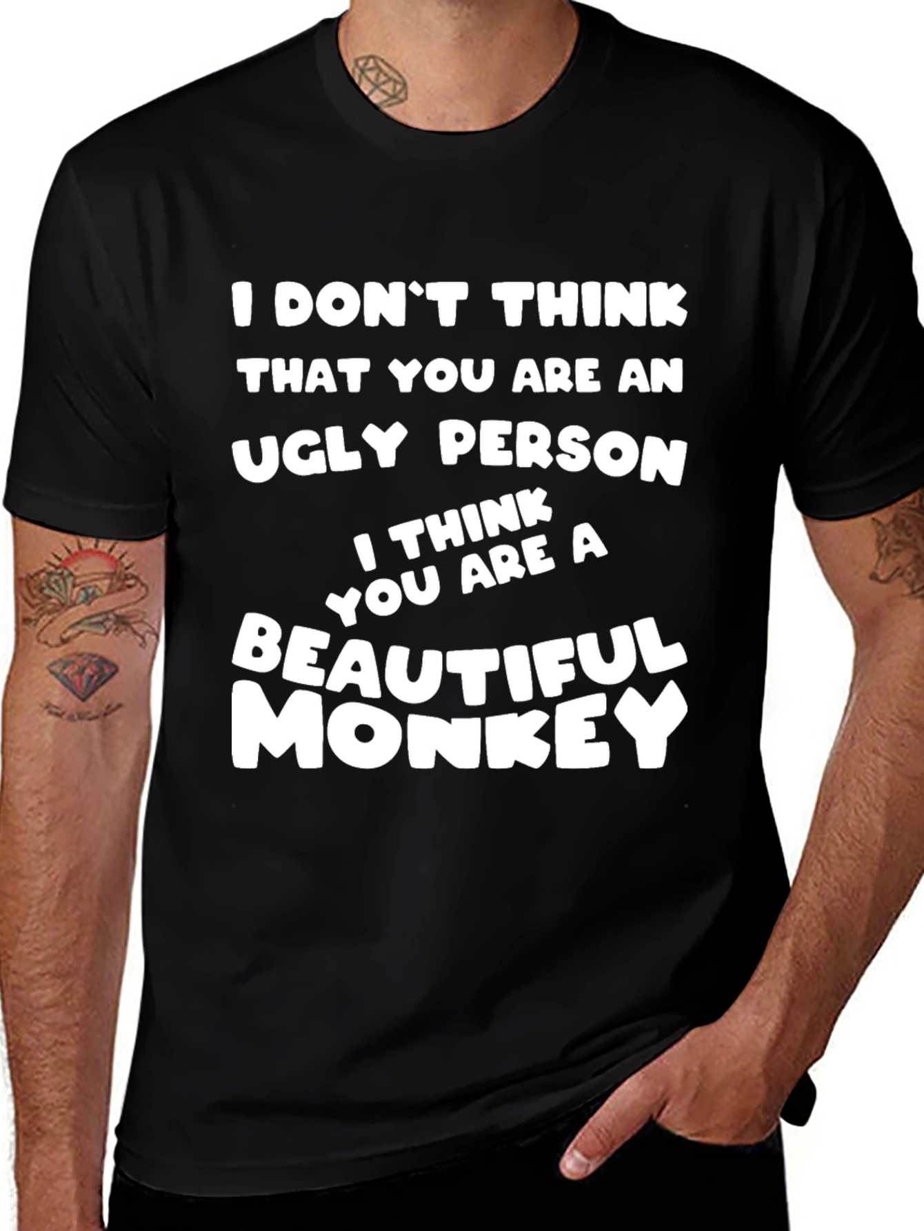 Variant 28 of Funny Monkey Graphic T-Shirt - Humorous Novelty Tee