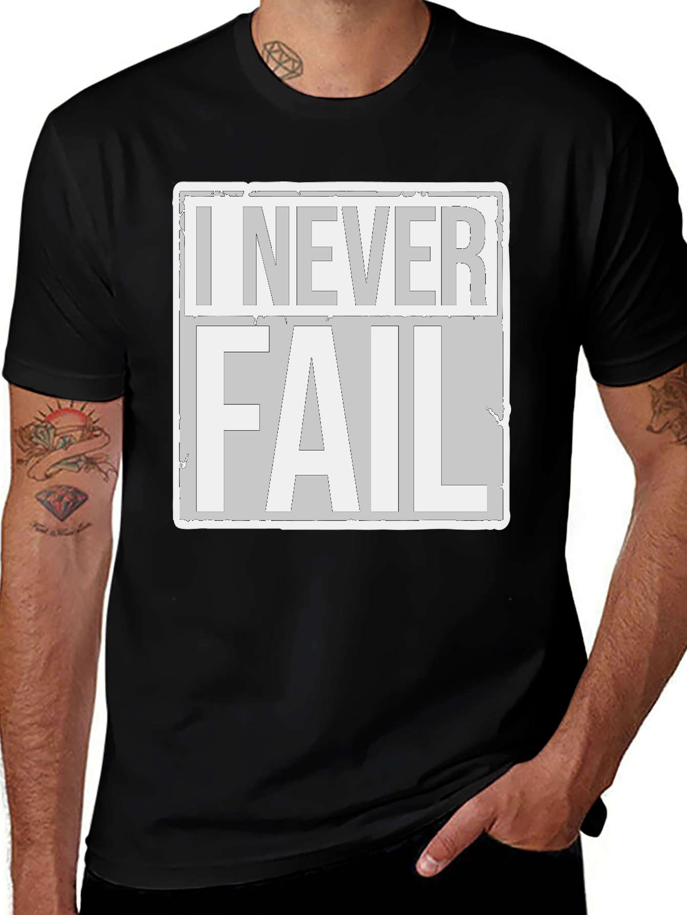 Variant 25 of I Never Fail Graphic Tee - Bold Statement Shirt