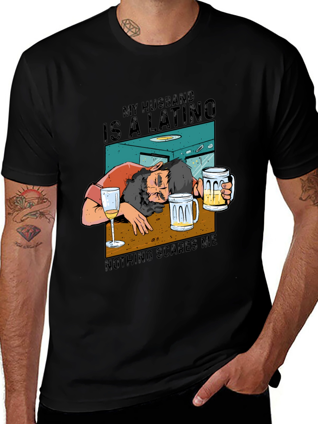 Variant 11 of My Husband is Latino Graphic T-Shirt