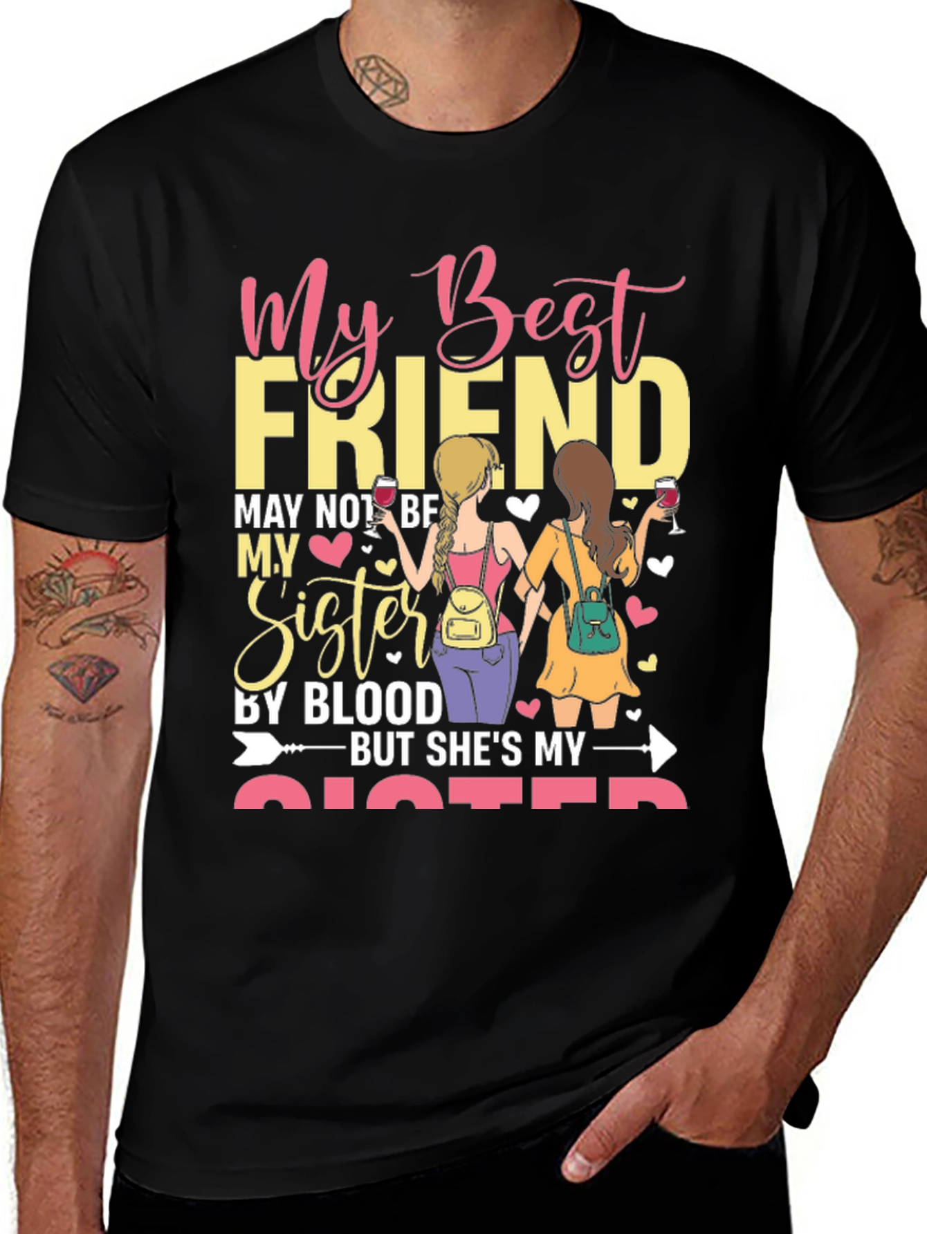 Variant 3 of Best Friend Sister Graphic Tee